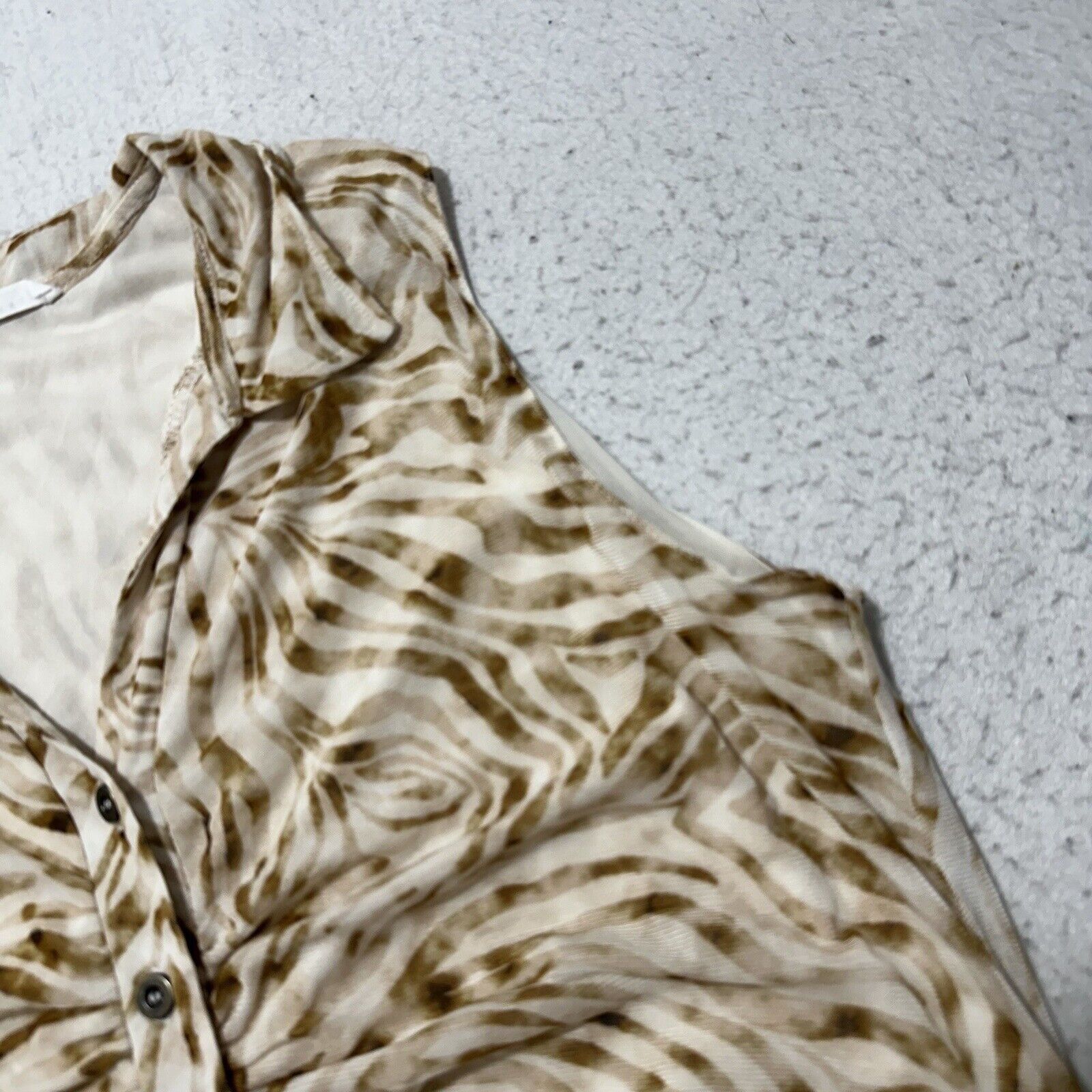 Other Jane Delancy Large Button Down Blouse Animal Print Tank Top Size L / US 10 / IT 46 - 5 Thumbnail