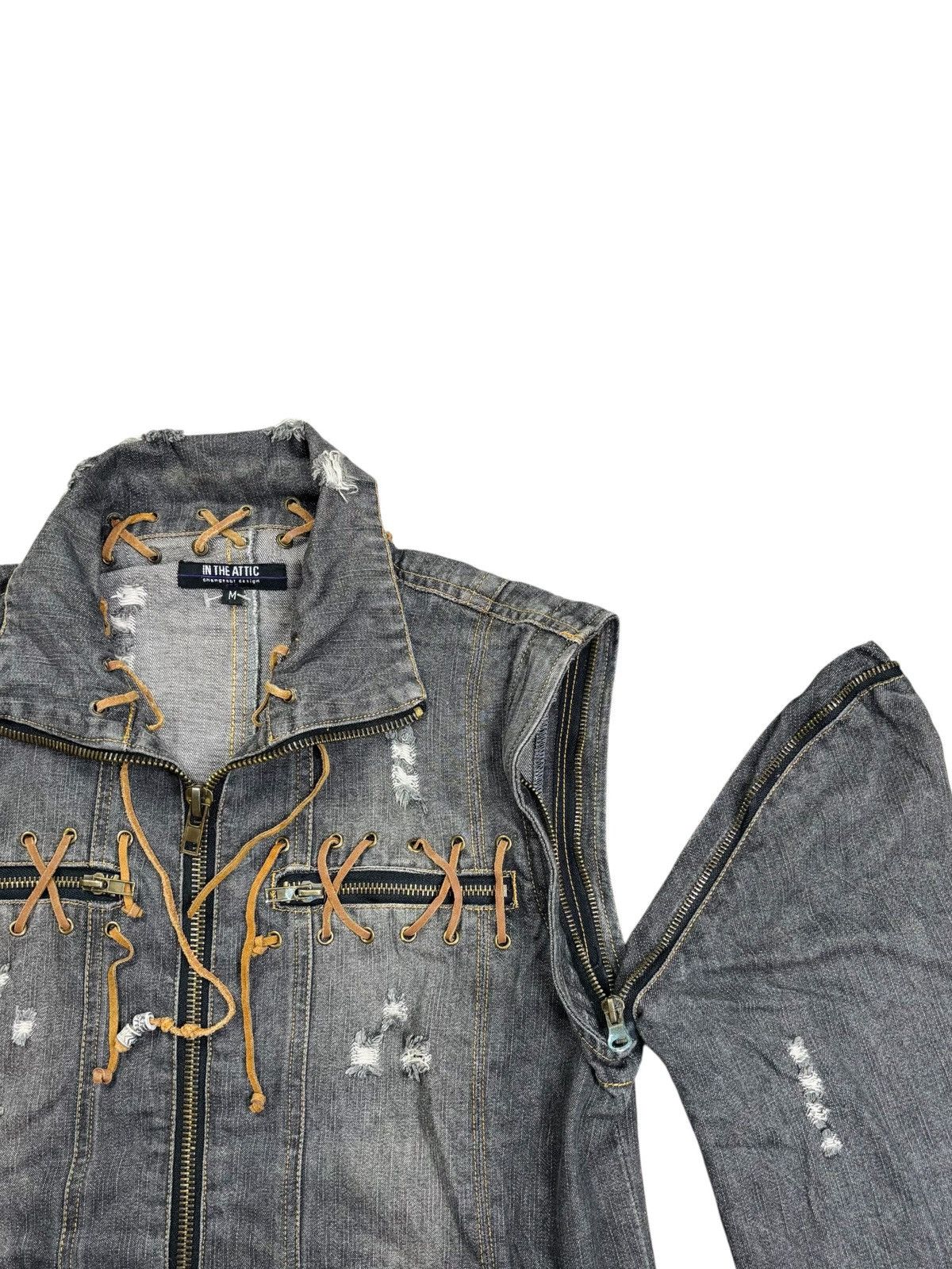 Yasuyuki Ishii 2000s In The Attic - Multilace Rider Denim Jacket Size US M / EU 48-50 / 2 - 9 Thumbnail