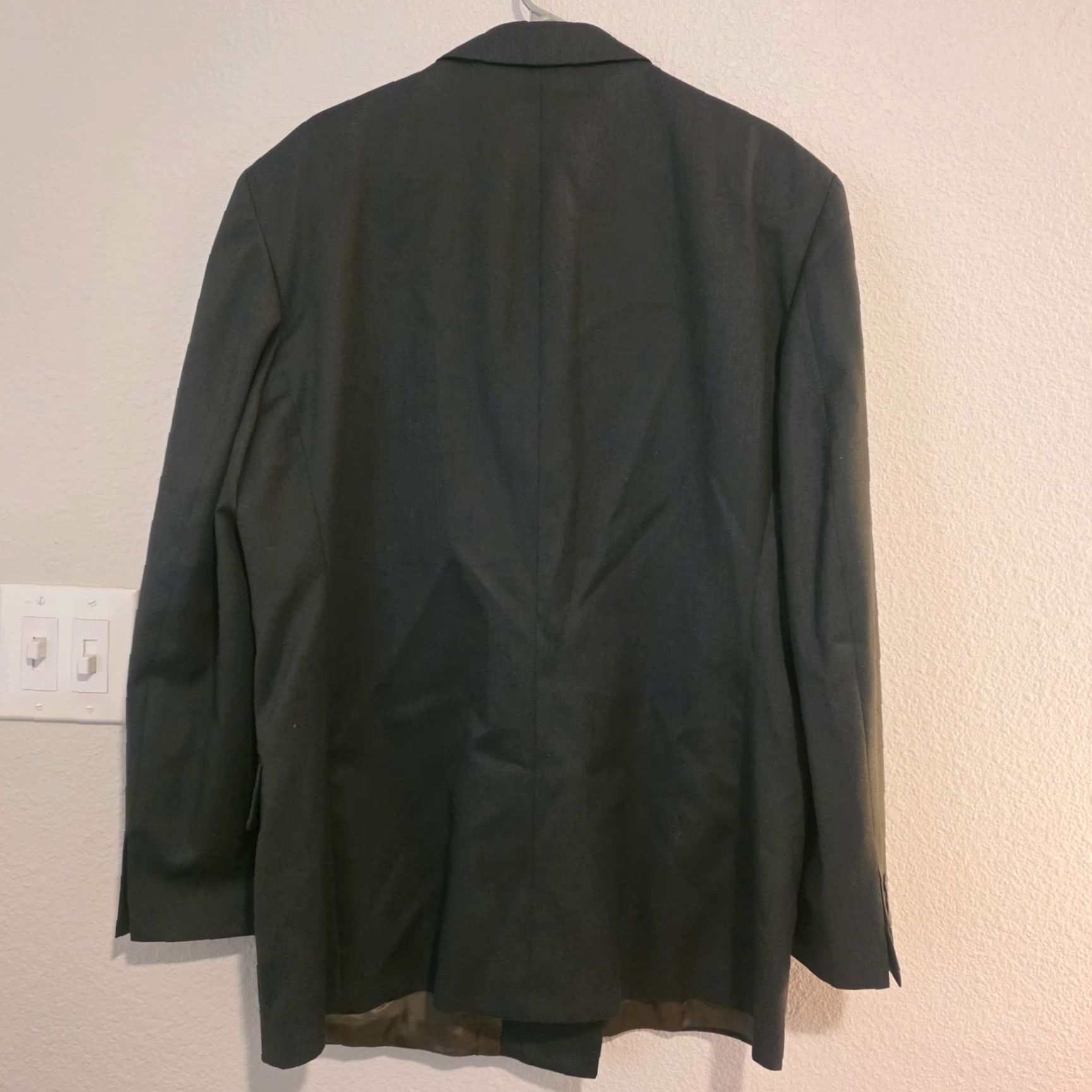 Doublet VINTAGE Andre Villard Blazer Jacket Men's 44R Black 100% Wool Double-Breasted Peak Lapel Formal Business Office Modern Vintage Size 44R - 4 Thumbnail
