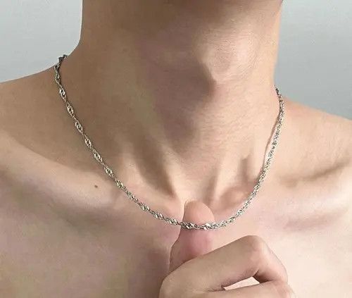 Jewelry Silver Twisted Chain Necklace Size ONE SIZE - 4 Thumbnail