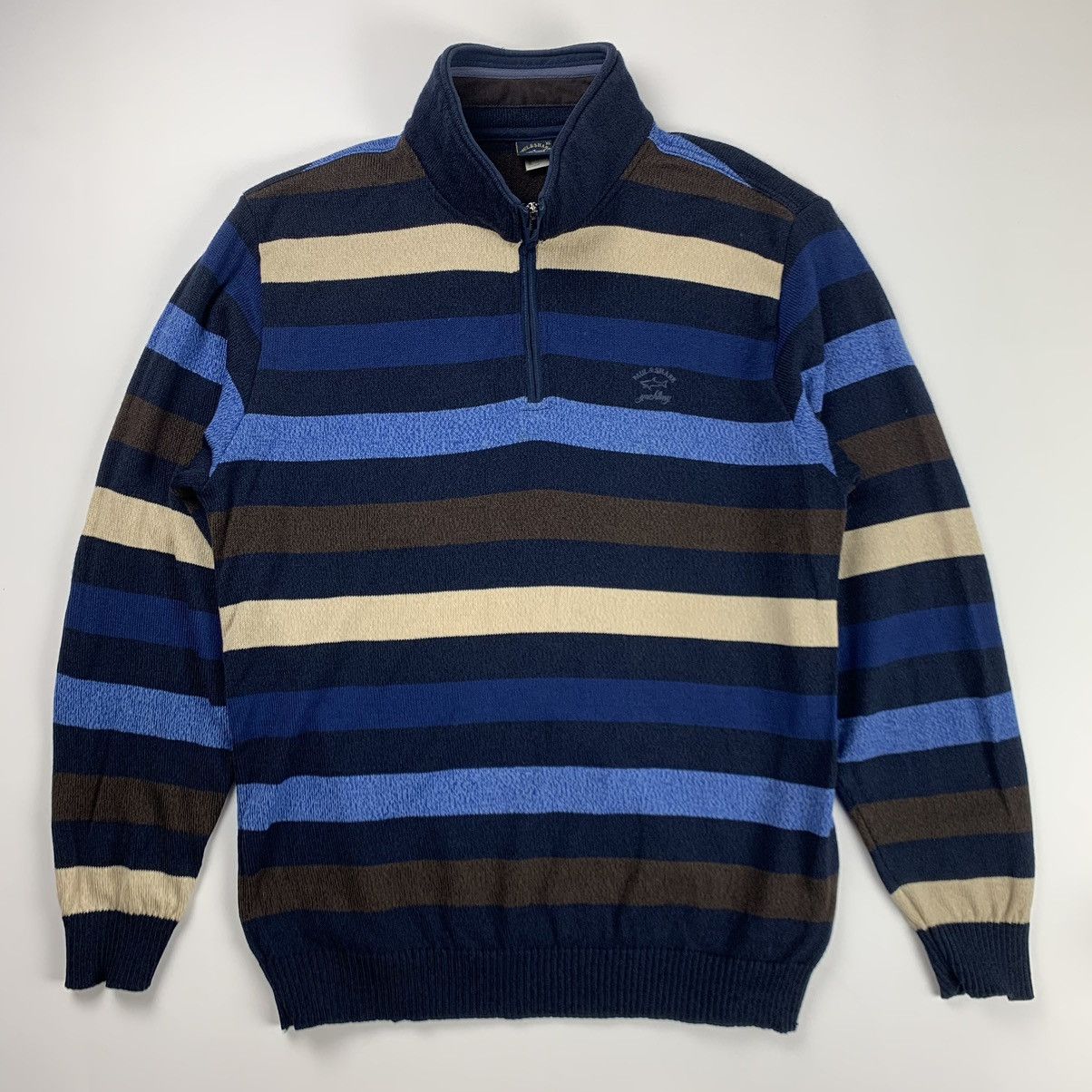Paul & Shark Maglione Yachting Mezza Cerniera Blu – Modello COP1028, 50% Lana Vergine, Fatto In Italia - 5