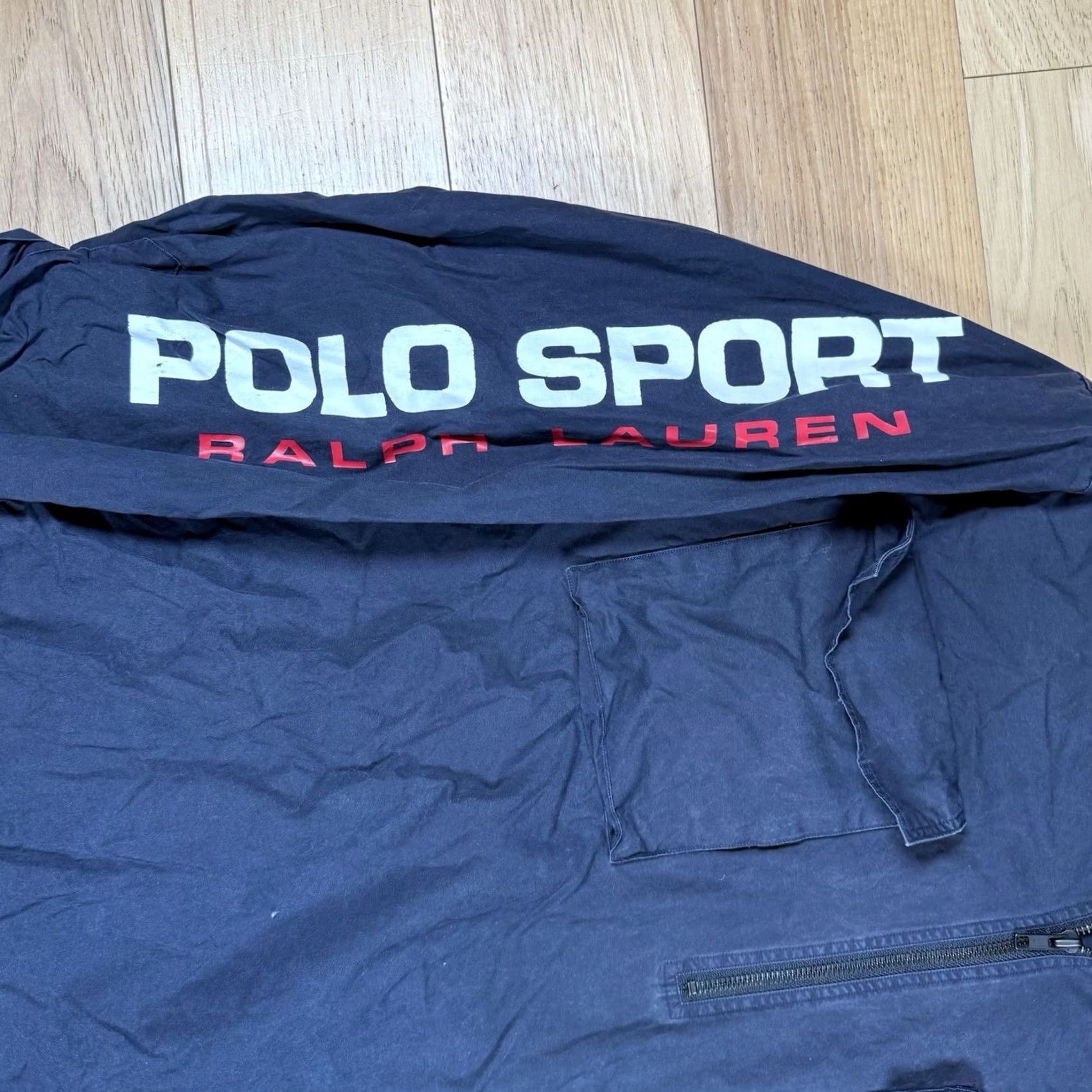 Ralph Lauren VINTAGE Ralph Lauren Polo Sport Shacket Jacket XL Blue Gunner Shirt Mens XL Zip Cotton Sports 90s Size US XL / EU 56 / 4 - 4 Thumbnail