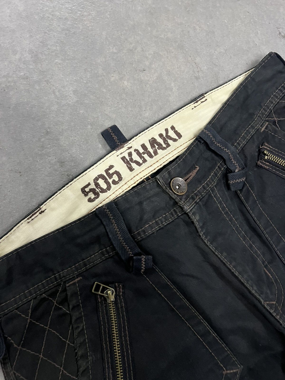 Edwin EDWIN 505 KHAKI DISTRESSED DENIM PANT Size US 32 / EU 48 - 6 Thumbnail