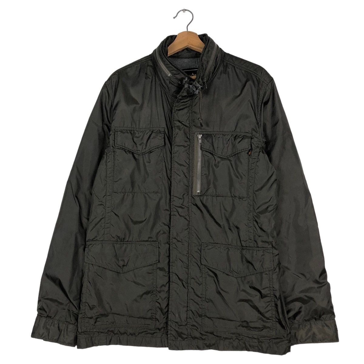 Alpha Industries 🔥Vintage Biker Military Jacket Cargo Alpha Industries USA Size US XL / EU 56 / 4 - 1 Thumbnail
