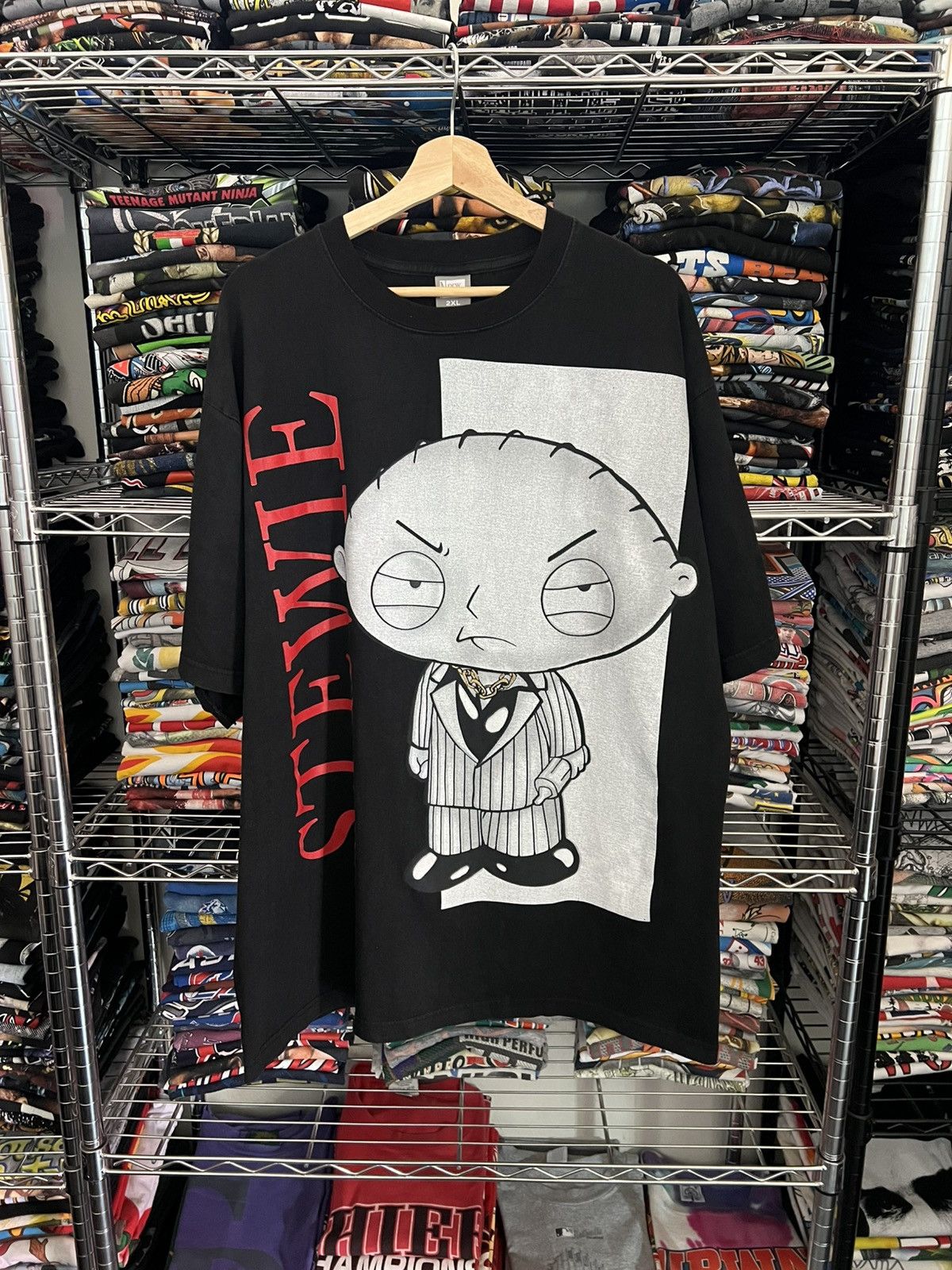 Rap Tees 2000s Stewie Family Guy Scarface Parody Movie Bootleg Tee Size US XXL / EU 58 / 5 - 1 Thumbnail