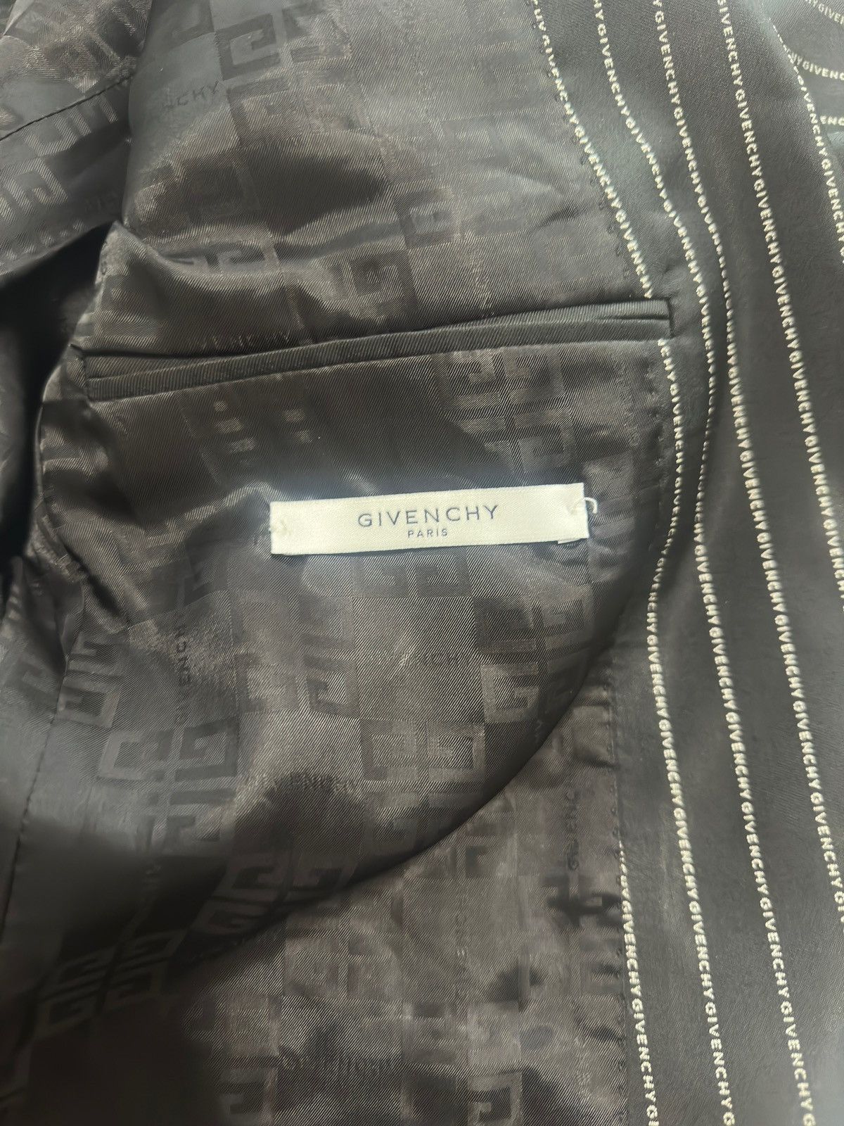 Givenchy Givenchy Logo Pinstripe Blazer Size 52L - 12 Thumbnail