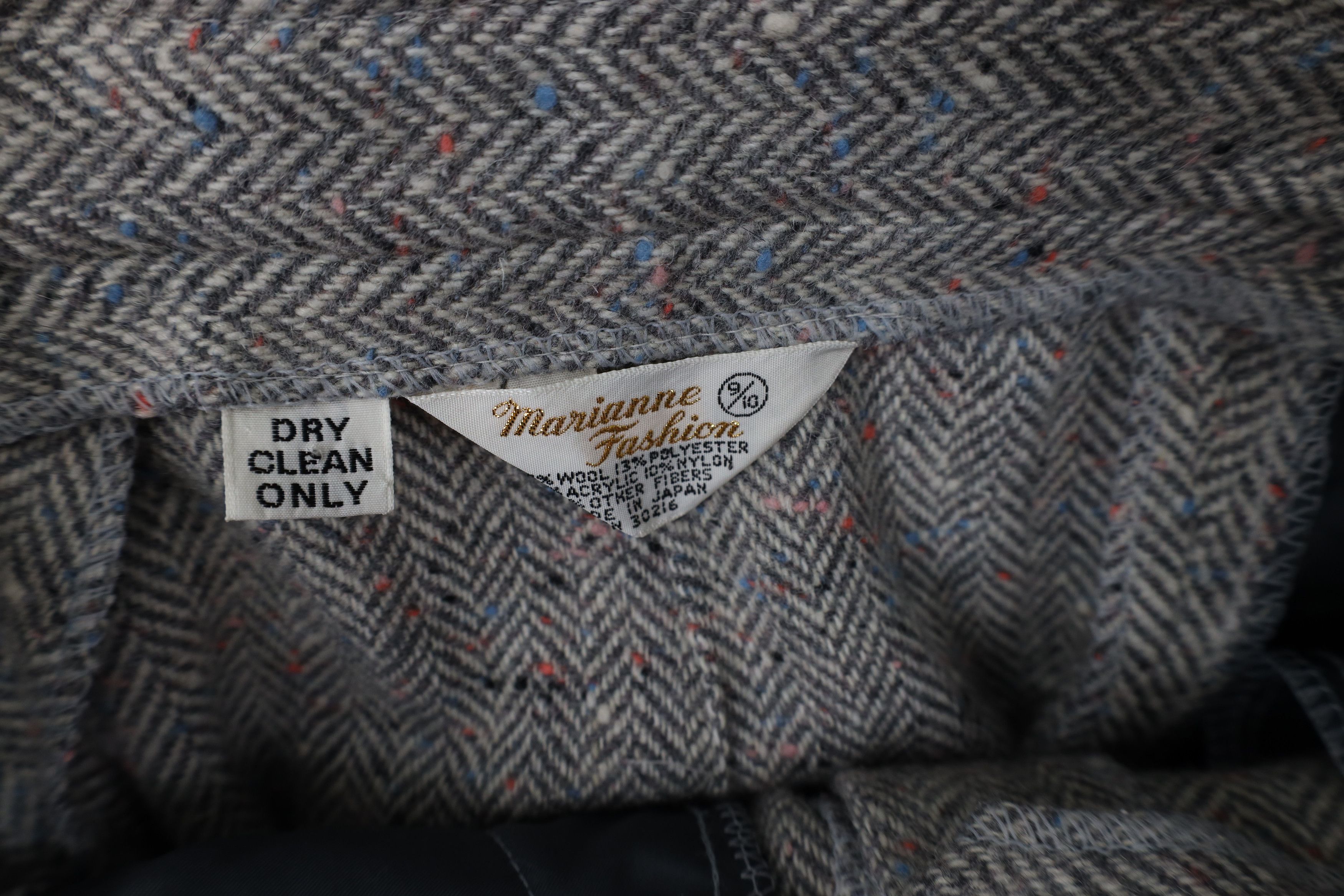 Vintage Vintage 60s 70s Fleck Wool Herringbone Wide Leg Pants Size 32" / US 10 / IT 46 - 6 Thumbnail