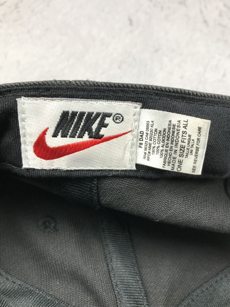 Nike × Vintage Vintage Nike Center Logo Swoosh Cap Hat Adjustable Drill Size ONE SIZE - 8 Thumbnail