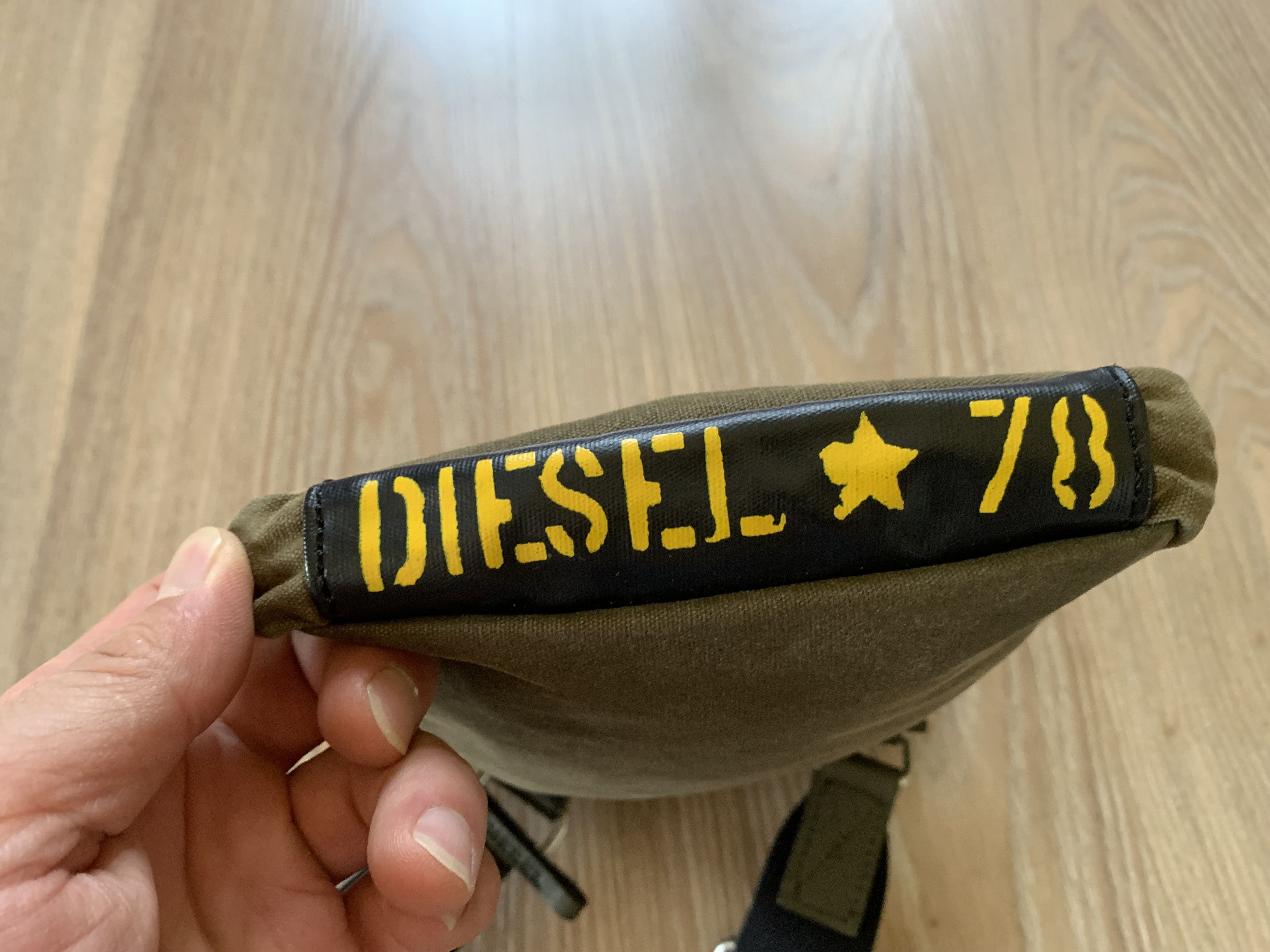 Diesel Diesel Mens Vintage Waxed Khaki Sling Bag Size ONE SIZE - 7 Thumbnail