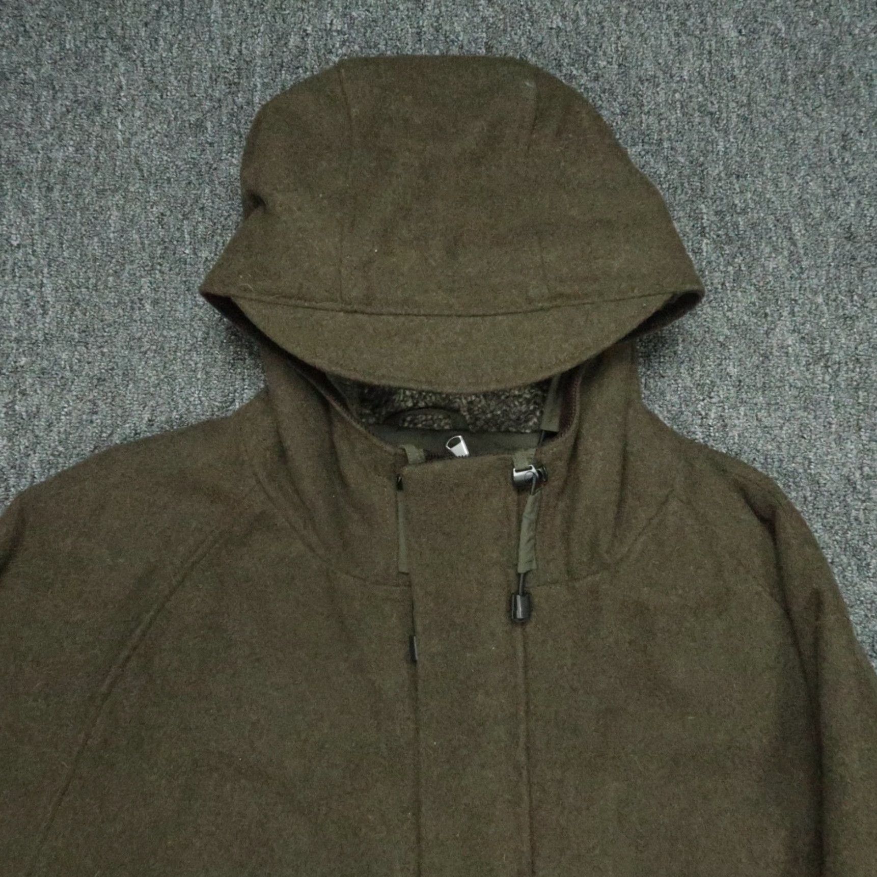 Wallace & Barnes Wallace & Barnes Jacket Mens XXL Green Full Zip Hooded Heavyweight Wool J Crew Size US XXL / EU 58 / 5 - 2 Thumbnail