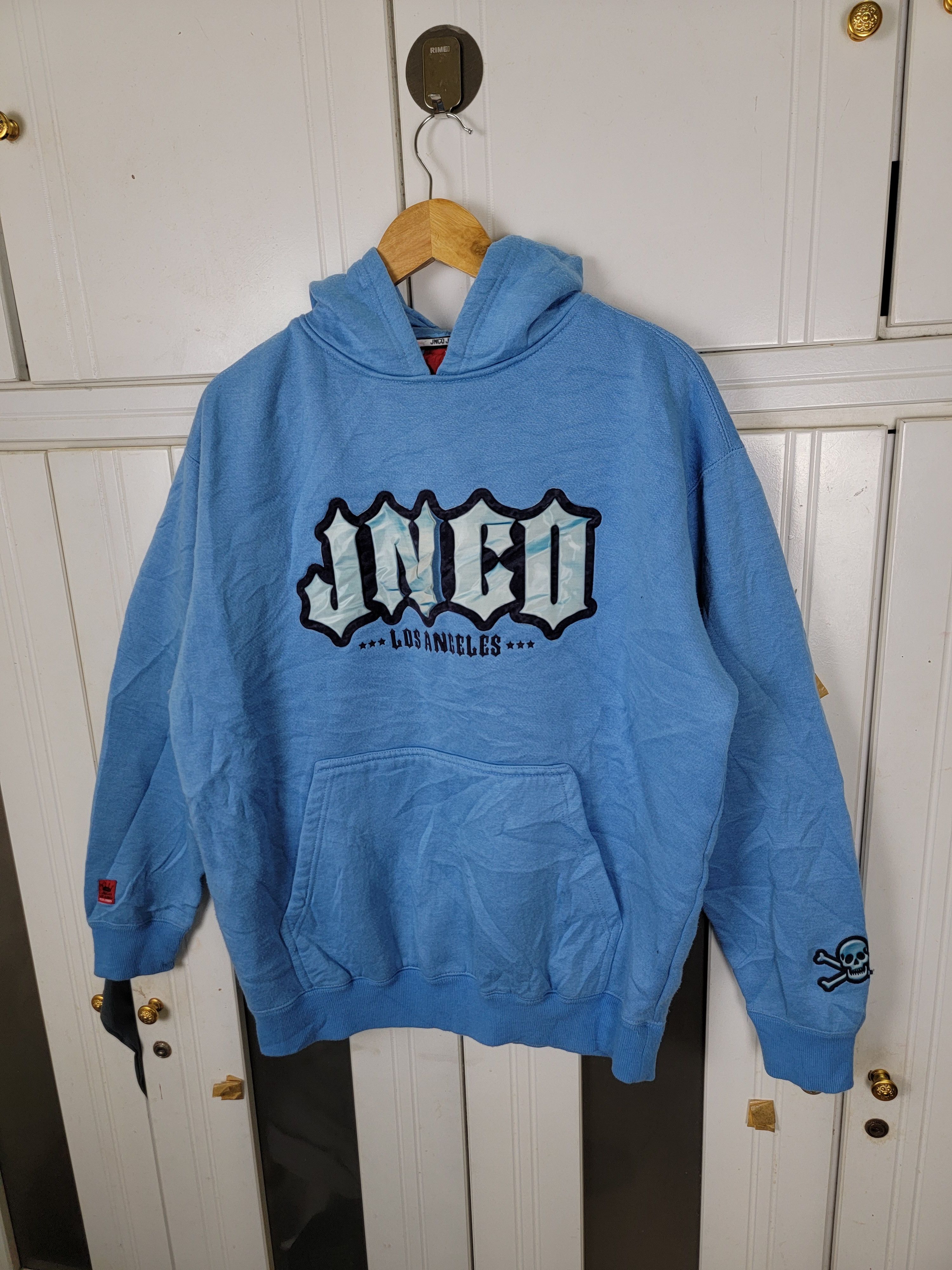 Blue vintage jnco outlet hoodie