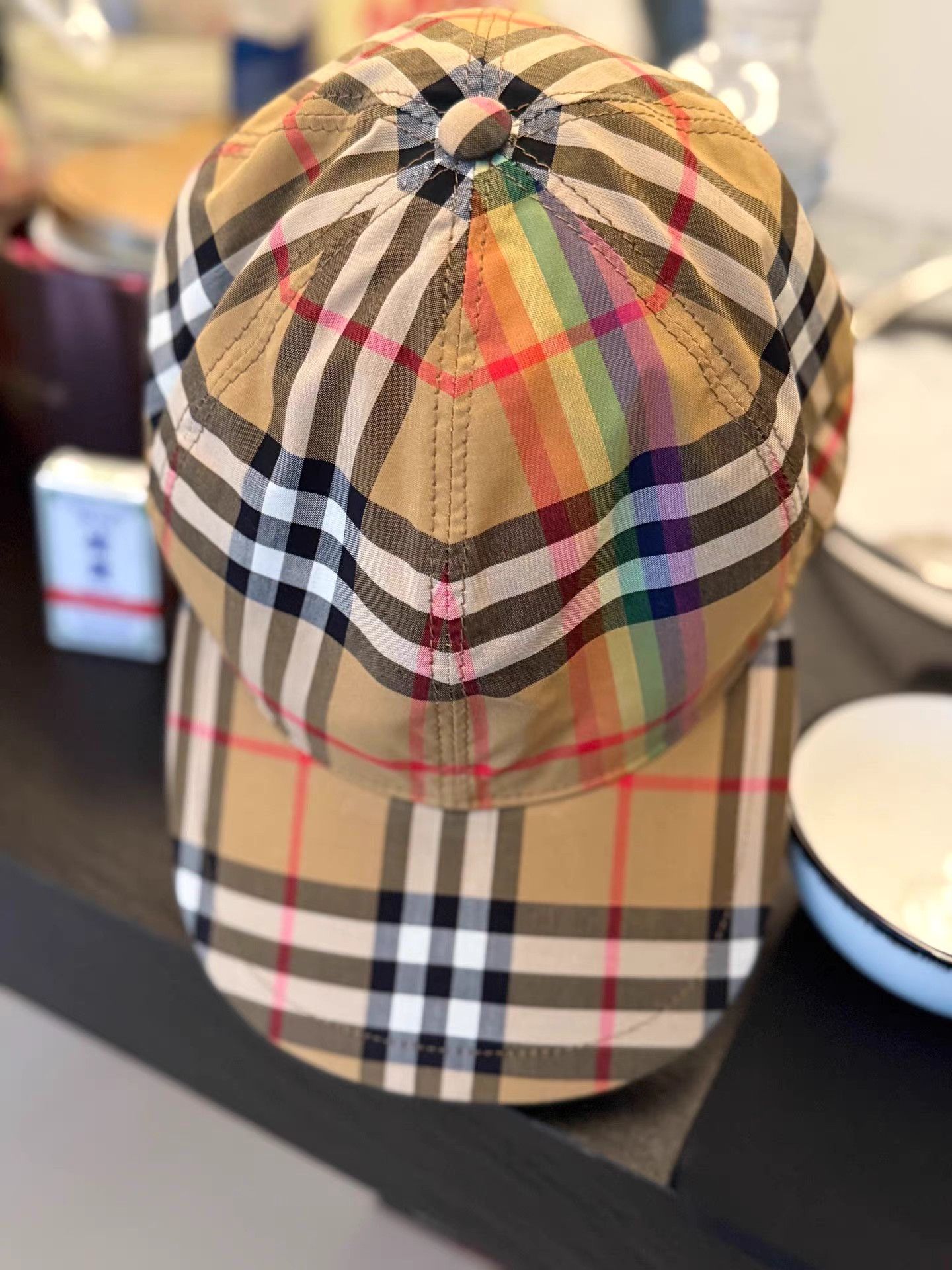 Burberry Burberry Rainbow Vintage Check Baseball Cap K27 Size ONE SIZE - 1 Thumbnail