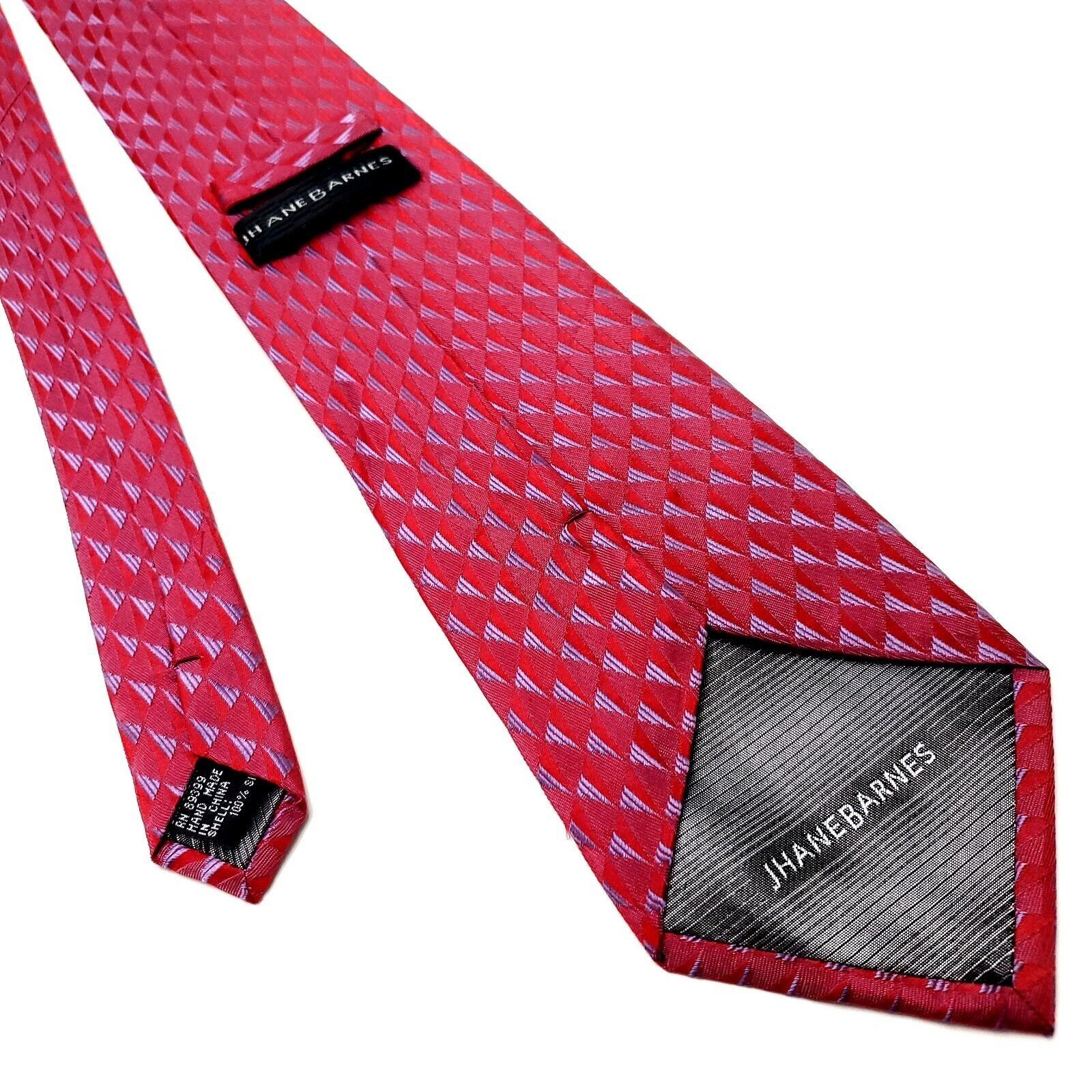 Jhane Barnes Jhane Barnes Red Silk Tie Woven Wide Graphic Size ONE SIZE - 3 Thumbnail