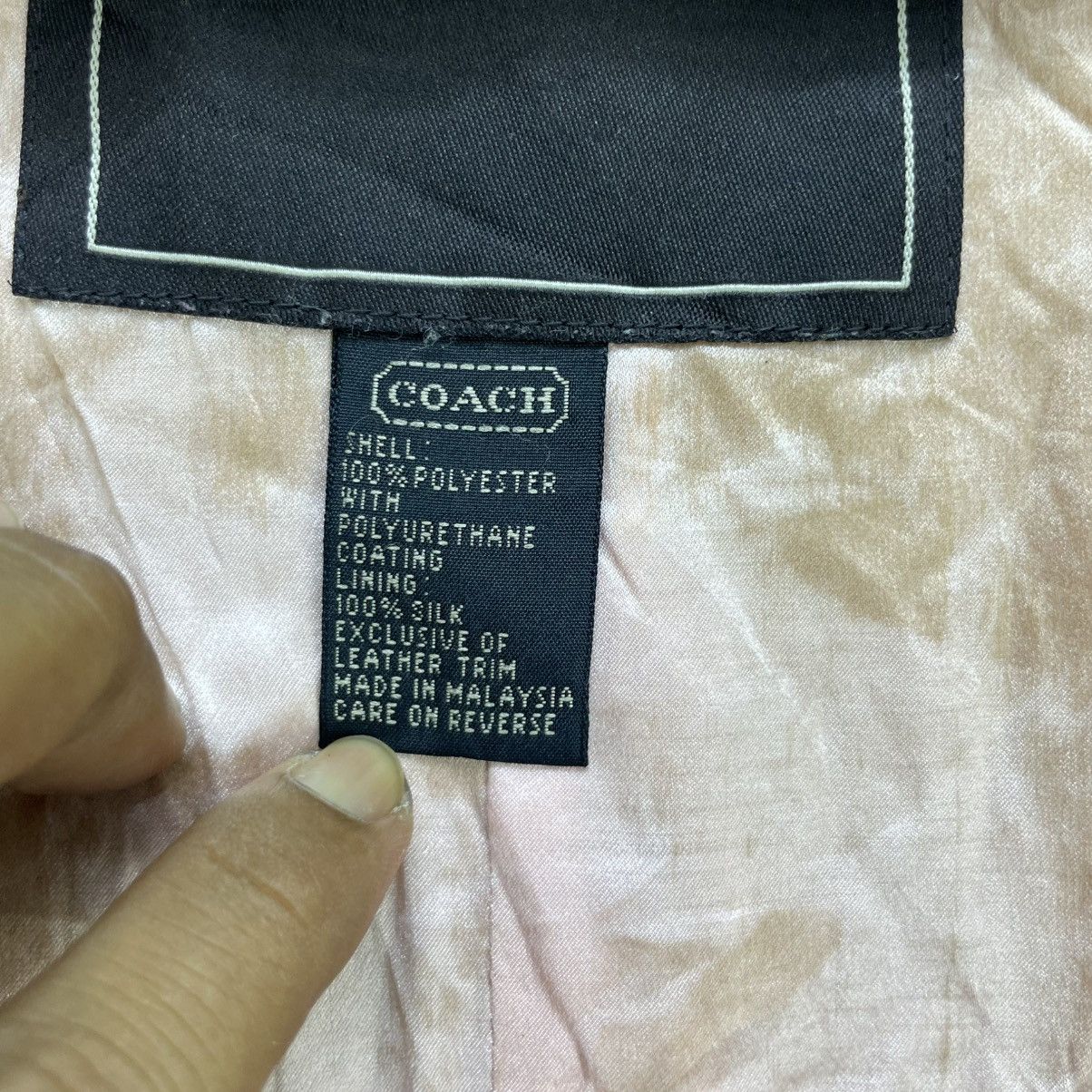 Coach × Designer Vintage Coach Long Coat Waxed Jacket Size S / US 4 / IT 40 - 11 Thumbnail