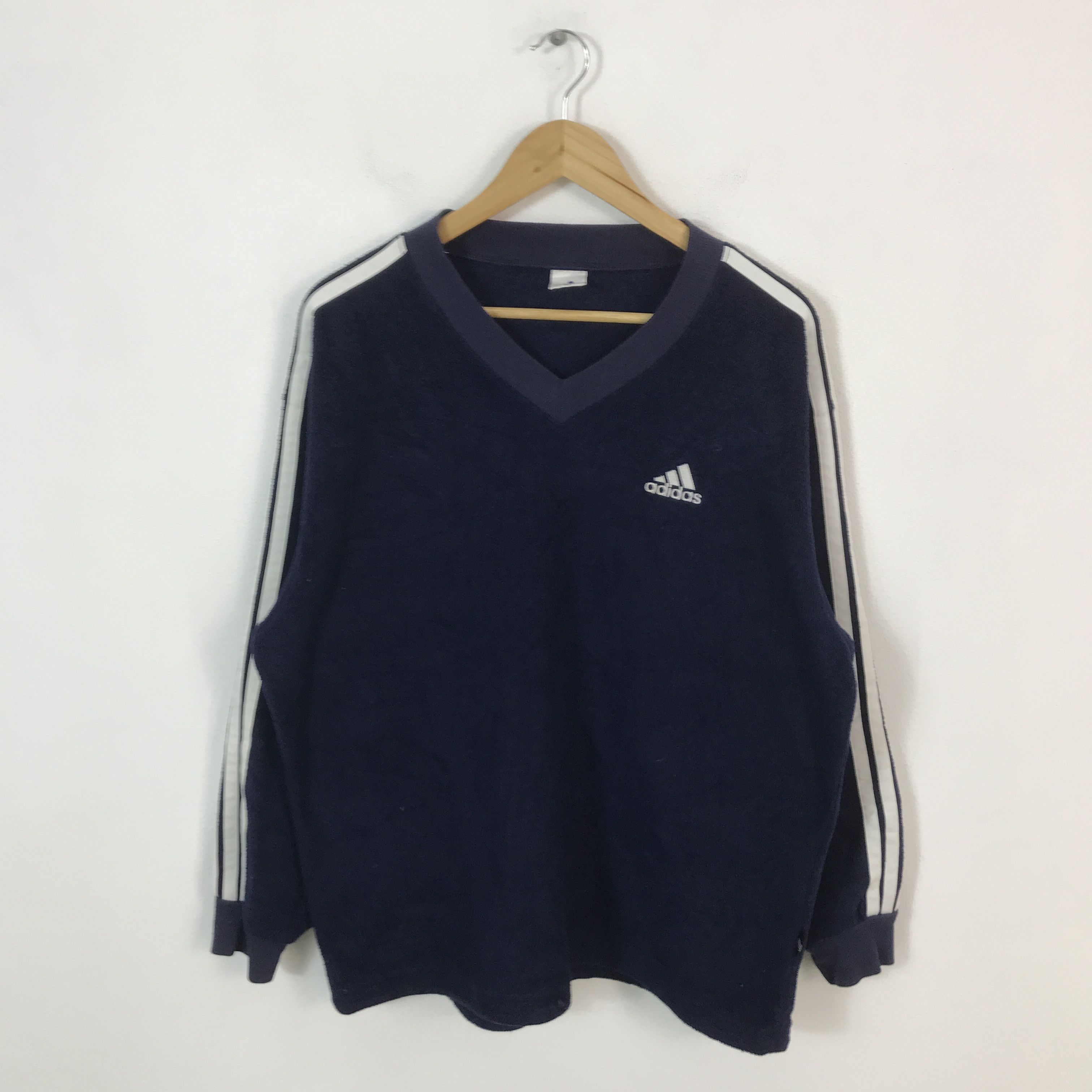 Adidas adidas fleece V-Neck Yohji yamamoto custom art sweatshirt Size US M / EU 48-50 / 2 - 2 Thumbnail
