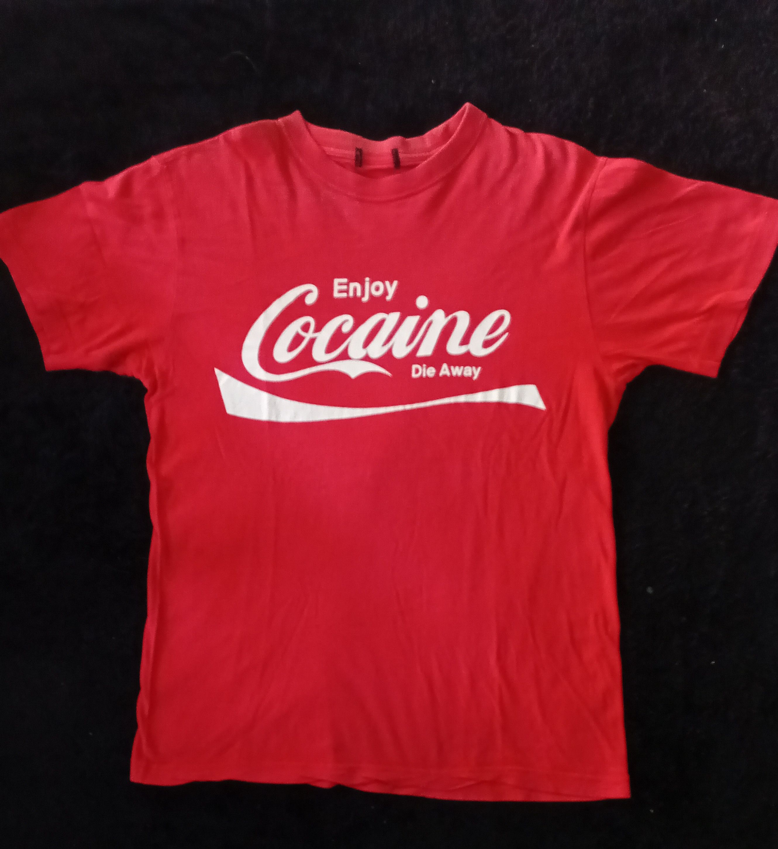 Vintage Vintage 80s Enjoy Cocaine Parody Shirt Size US M / EU 48-50 / 2 - 1 Thumbnail