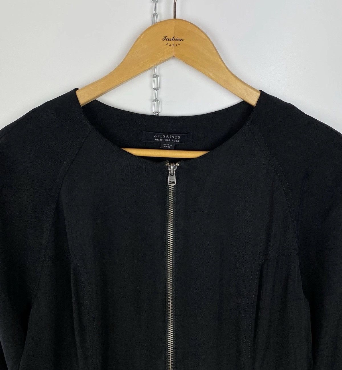 Allsaints Allsaints Erin Jumpsuit Women’s Black Top Zip Long Sleeve Size M / US 6-8 / IT 42-44 - 5 Thumbnail