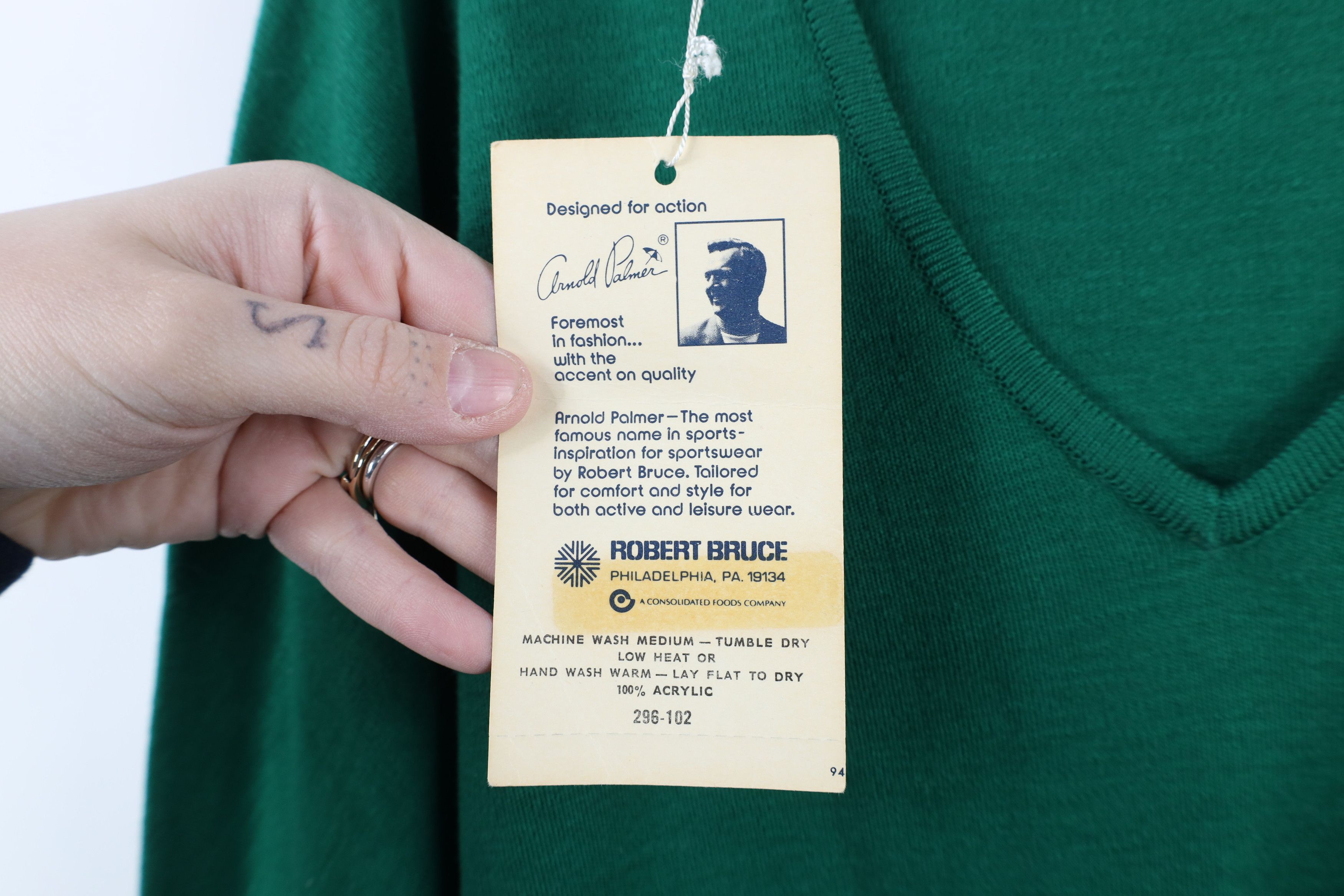Vintage Deadstock Vintage 70s Arnold Palmer Golf Sweater Masters Size US L / EU 52-54 / 3 - 7 Thumbnail