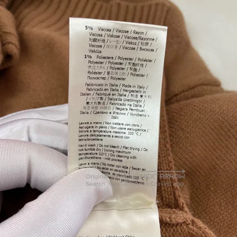 Fendi Fendi Khaki Cashmere Knit Top Size XS / US 0-2 / IT 36-38 - 7 Thumbnail