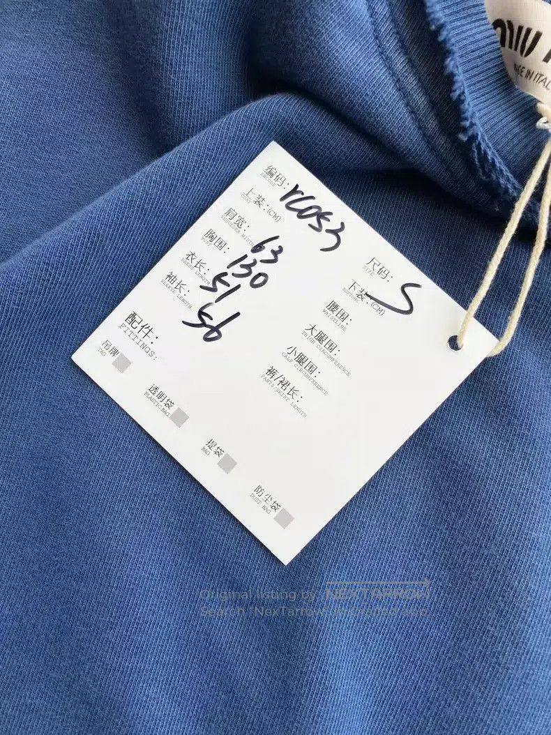 Miu Miu Miu Miu Size S Letter round neck pullover short long sleeve Size S / US 4 / IT 40 - 5 Thumbnail