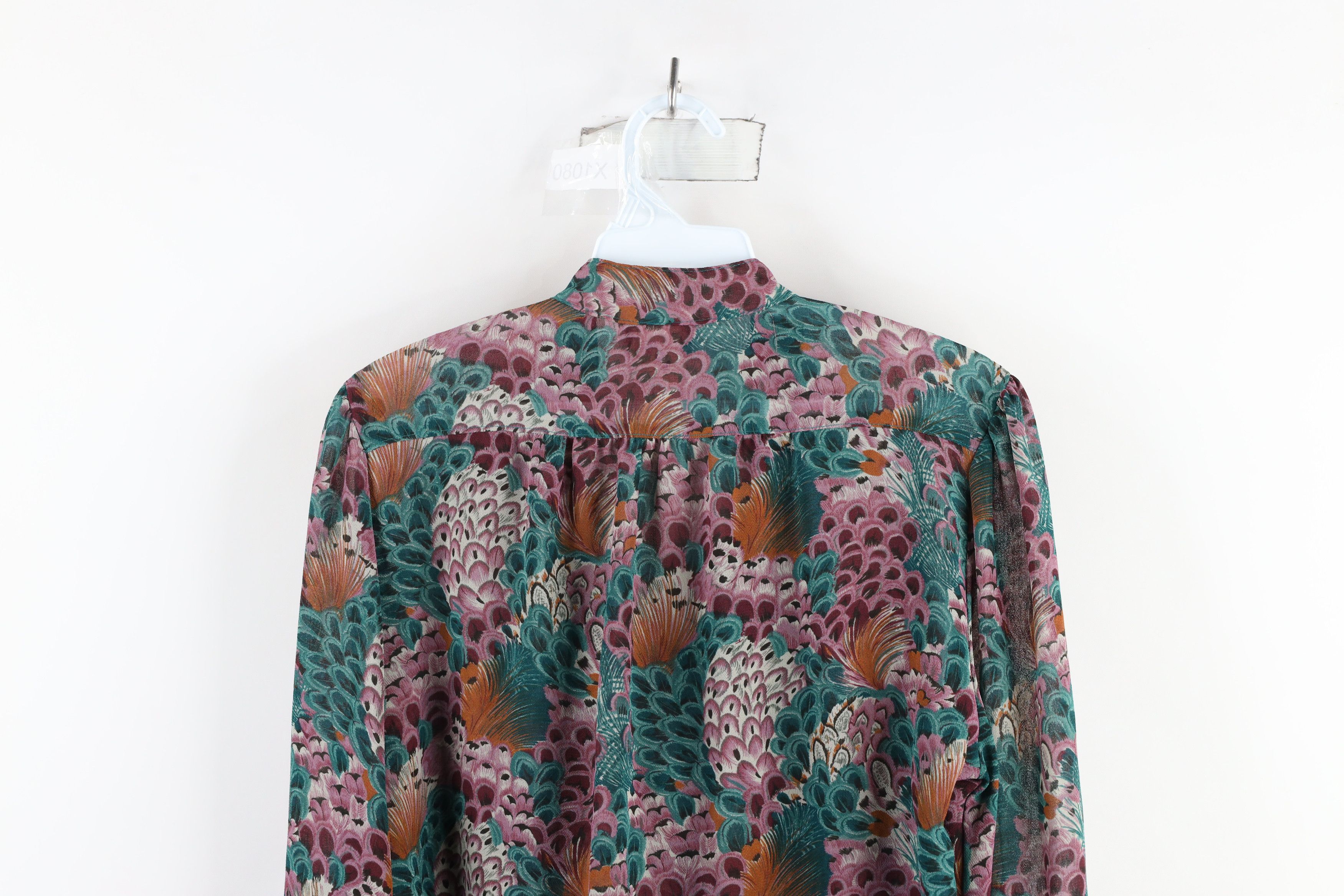 Vintage Vintage 70s Streetwear Feathers Ruffled Blouse Top USA Size M / US 6-8 / IT 42-44 - 9 Thumbnail