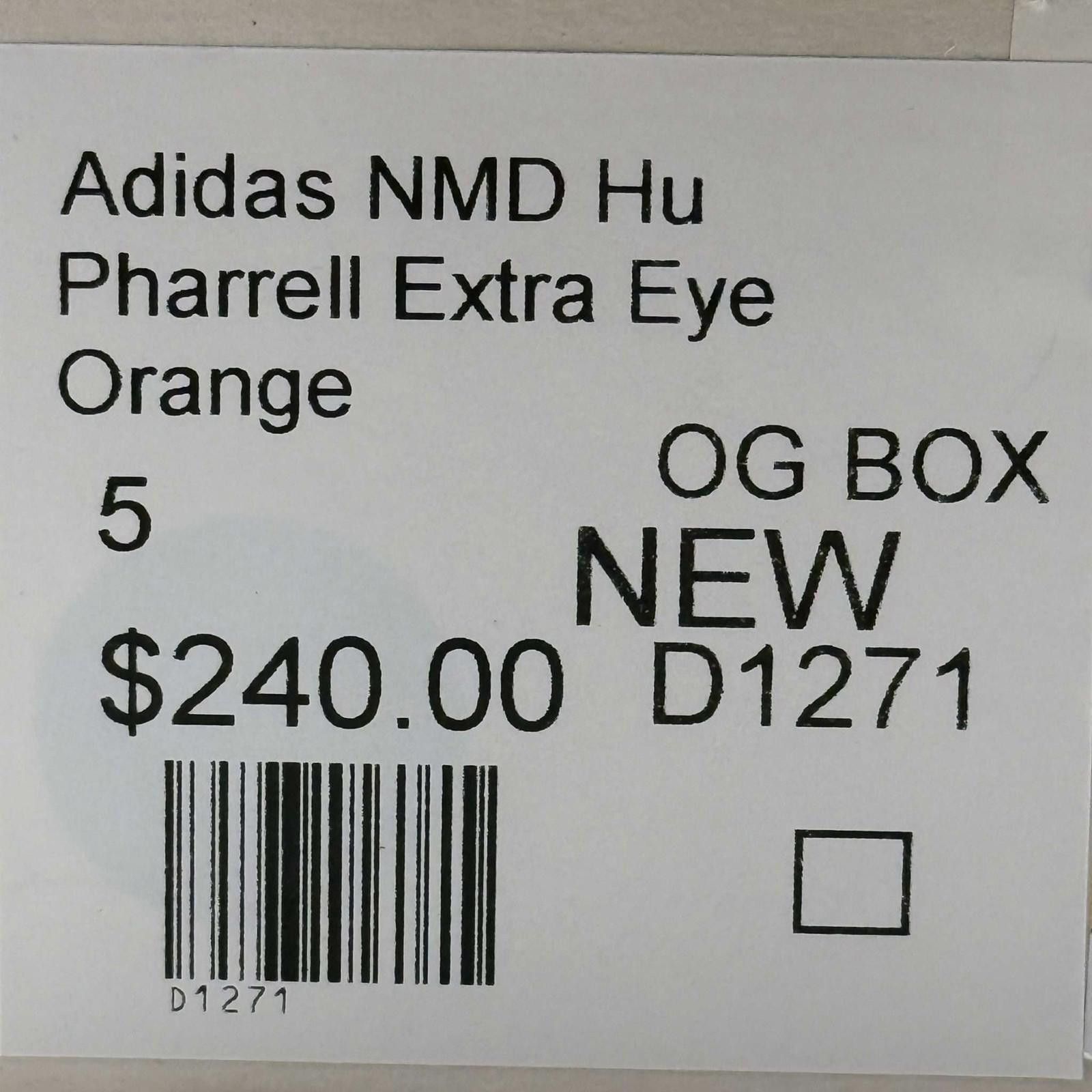 Adidas Adidas NMD Hu Pharrell Extra Eye Orange 5 New with Box D1271 Size US 5 / EU 37 - 10 Thumbnail