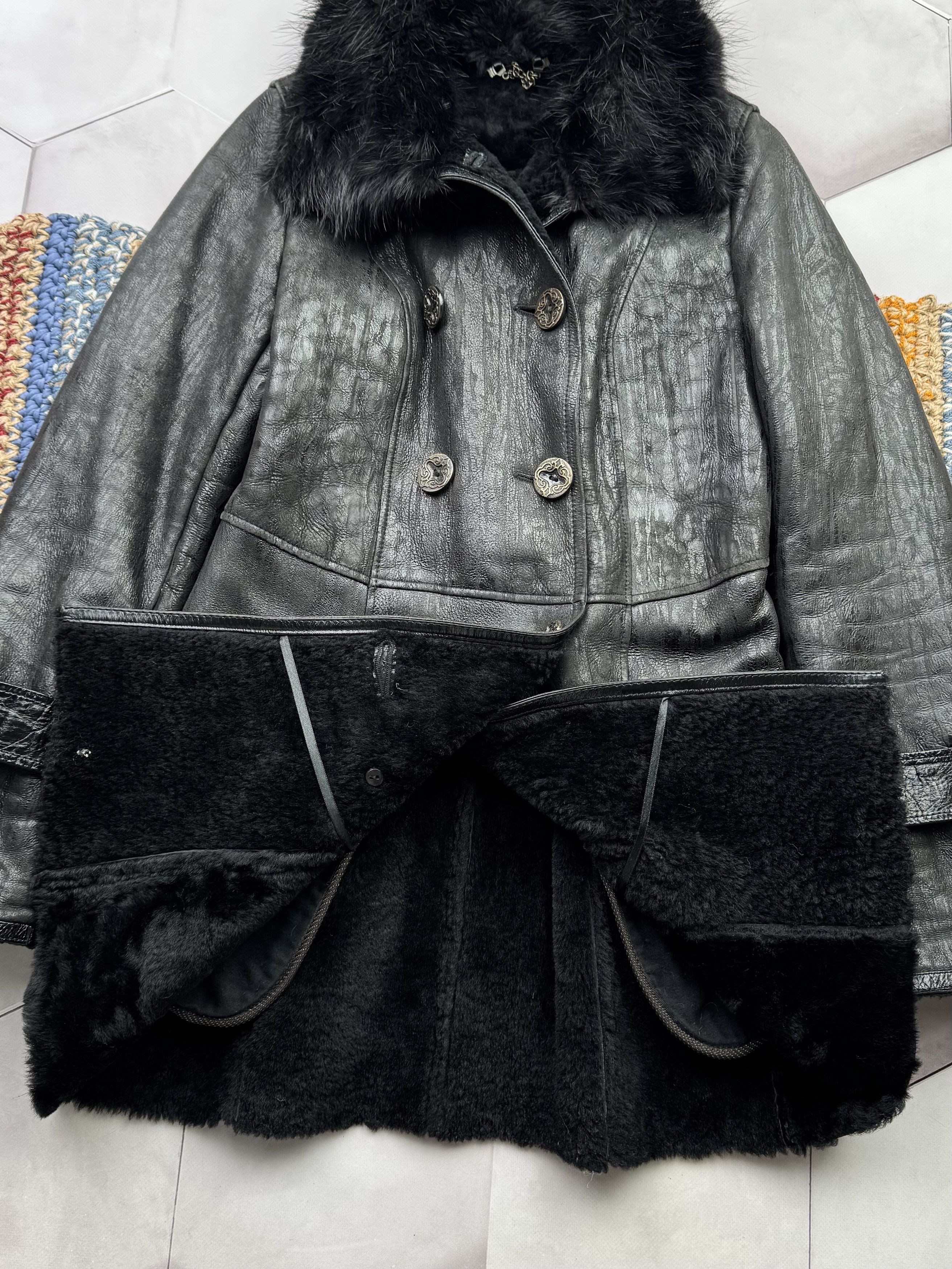 Japanese Brand Vintage Real Sheepskin Coat (E4) Size S / US 4 / IT 40 - 4 Thumbnail
