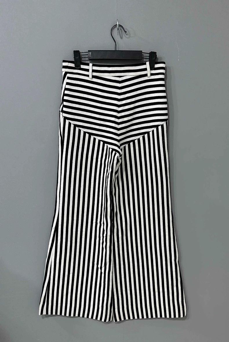 Chanel Chanel Black and white striped wide-leg trousers Size 24" / US 00 / IT 34 - 3 Thumbnail