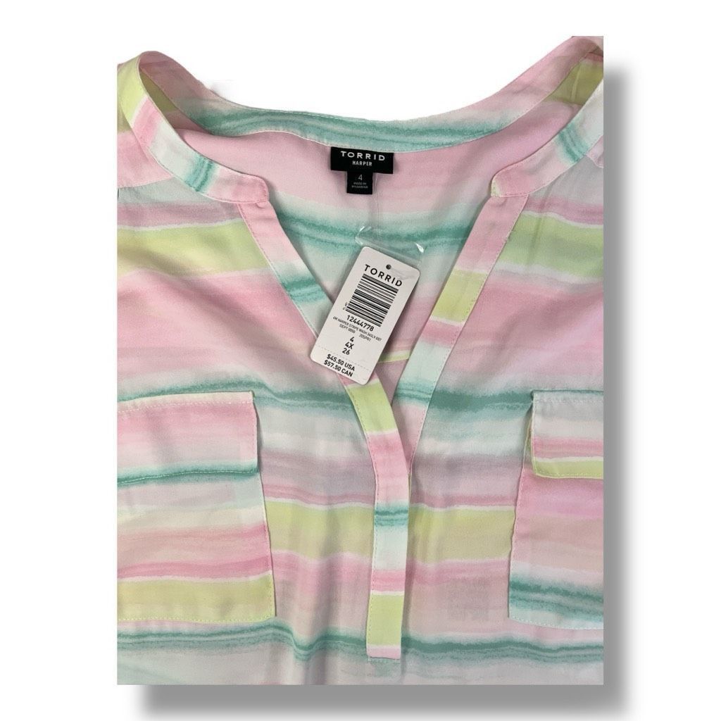 Other Torrid Harper Georgette Sheer Lightweight Flowy 3/4 Sleeve B Size 4XL / US 24-26 - 2 Thumbnail