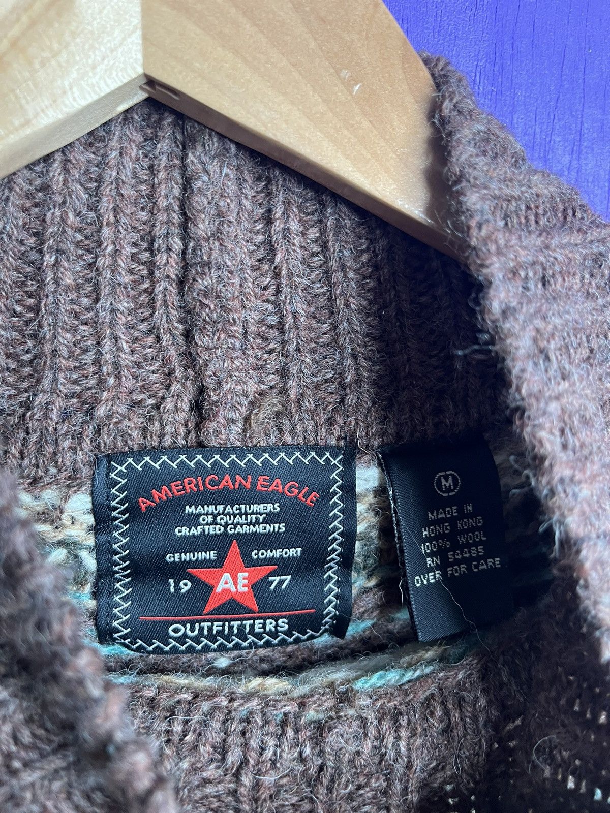 American Eagle Outfitters × Vintage Vintage 90s American Eagle earth tones wool sweater Size US M / EU 48-50 / 2 - 4 Thumbnail