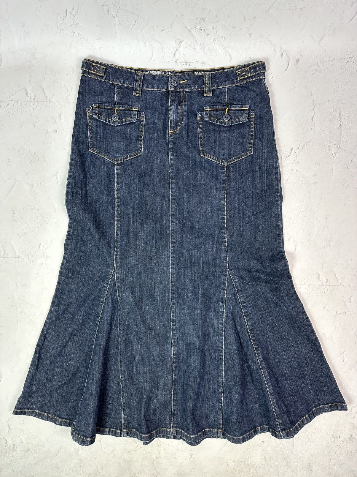 Beauty Beast × If Six Was Nine × Vintage Vintage Multi-pocket Blue Denim Long Skirt Size 32" / US 10 / IT 46 - 1 Thumbnail