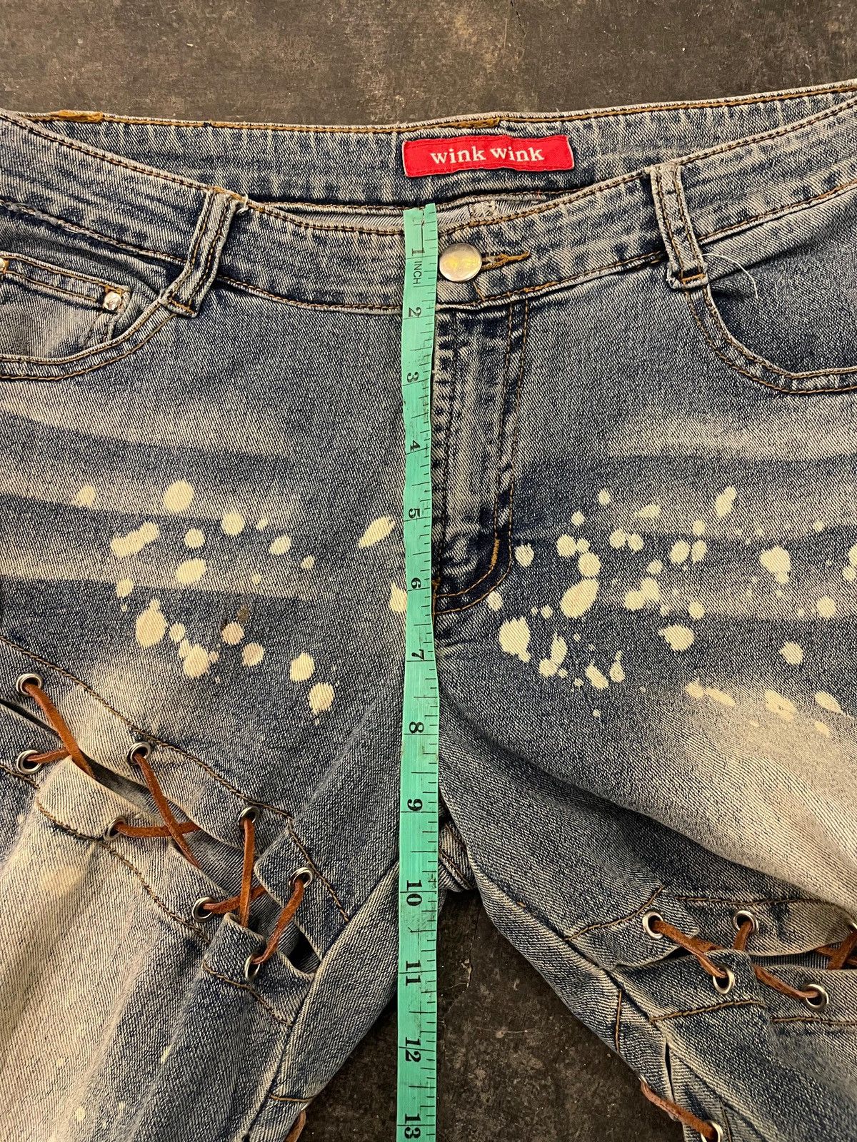 Hysteric Glamour Y2k Winkwink laced ifsixwasnine flare jeans Size 29" - 20 Thumbnail