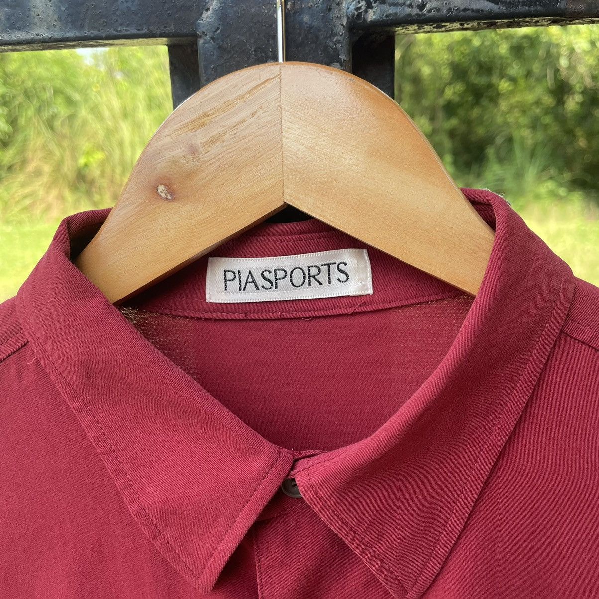 Designer × Japanese Brand × Vintage 🔥🇯🇵PIA SPORTS Suede Rucksack Two Tone Buttons Shirts Size US M / EU 48-50 / 2 - 11 Thumbnail