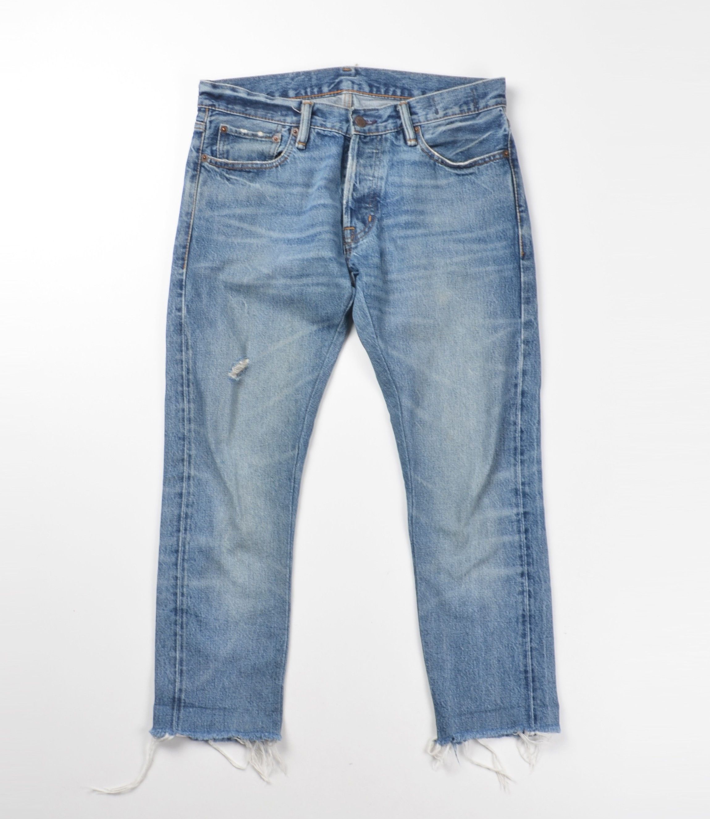 Denim & Supply Ralph Lauren Ralph Lauren Denim & Supply Distressed Straight Denim Jeans Size 32" / US 10 / IT 46 - 1 Thumbnail