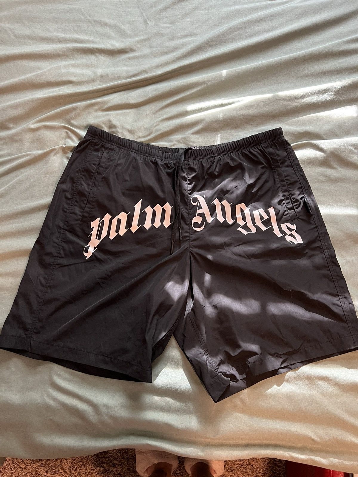 image of Palm Angels Swim Trunks in Black, Men's (Size 30)