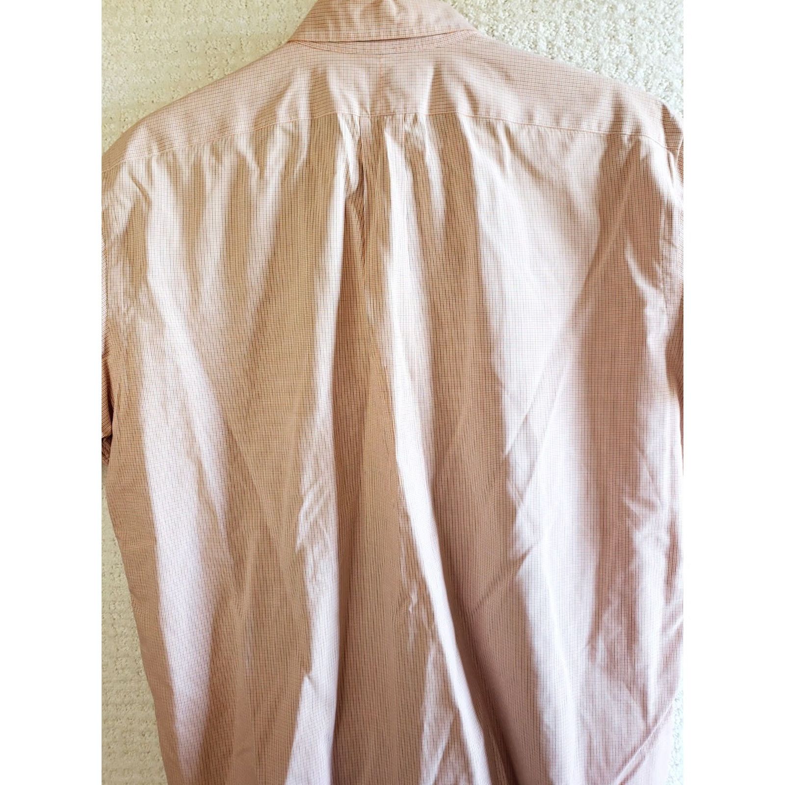 Ralph Lauren Ralph Lauren Classic Fit Men's Lg S. S. Coral Blue Micro Check Shirt Size US L / EU 52-54 / 3 - 6 Thumbnail