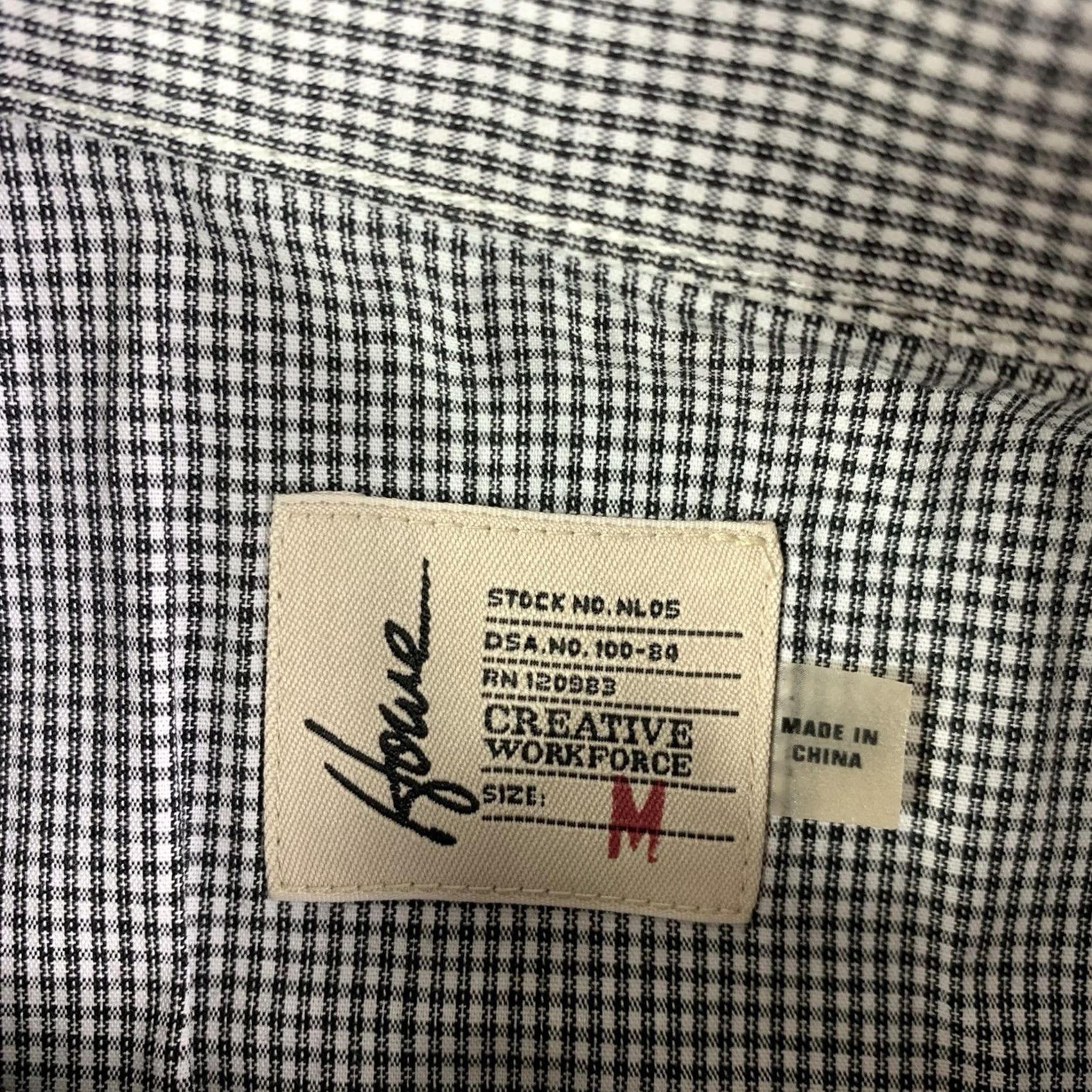 Vintage Howie Shirt Mens Medium Check Gray Button-Up Dress Long Sleeve Mens Size 40R - 2 Thumbnail