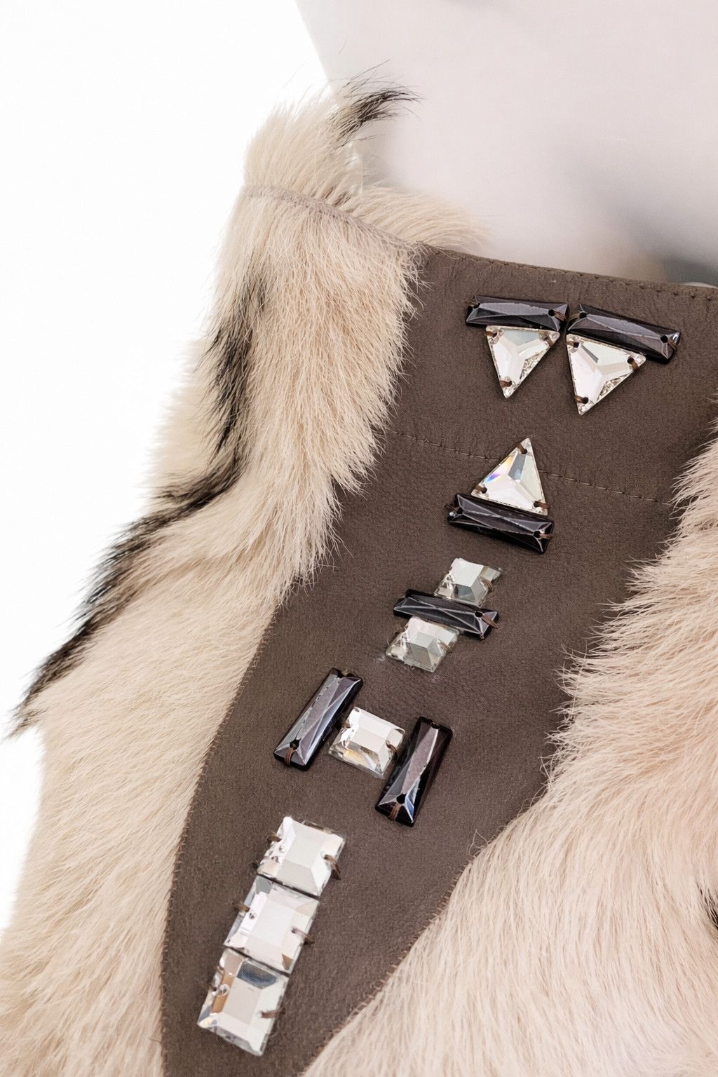 Marithe + Francois Girbaud Marithé François Girbaud Goat Fur Leather Metal Jacket Coat Size S / US 4 / IT 40 - 9 Thumbnail