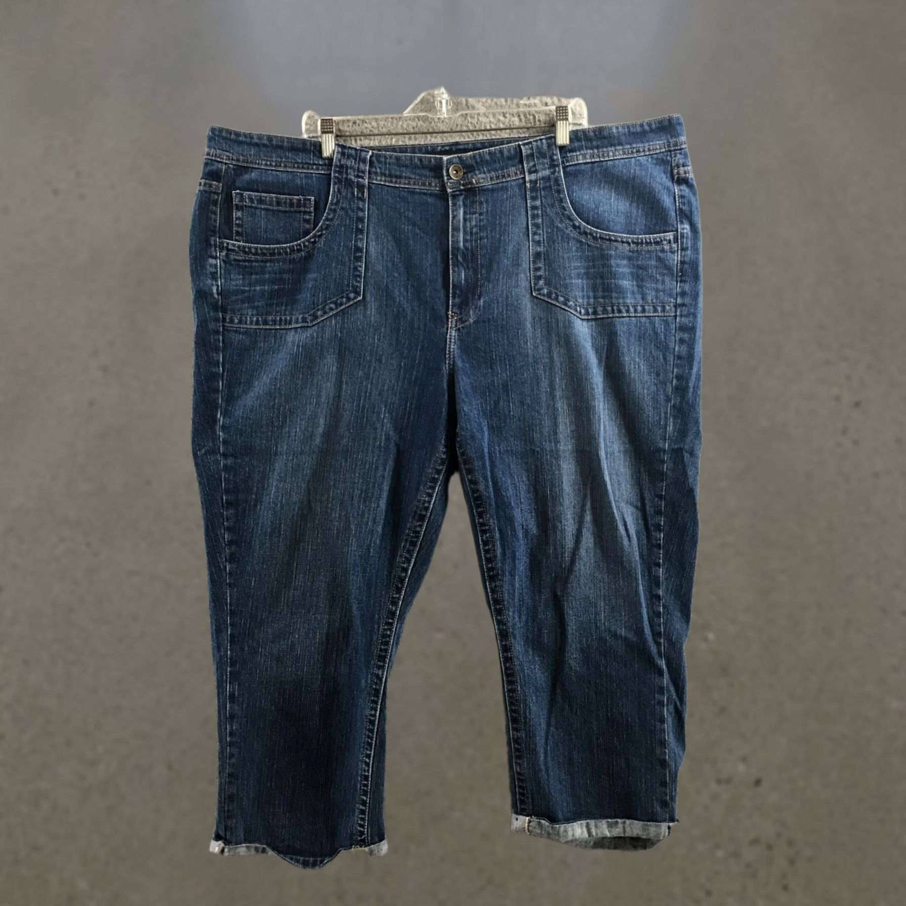 Calvin Klein Calvin Klein Porkchop Pocket Crop Mini Roll Jeans Womens 24W Blue Crop Jeans Womens 24W Blue Calvin Klein Porkchop Pocket Crop Mini Roll Jeans Size 42" / US 20 - 1 Thumbnail