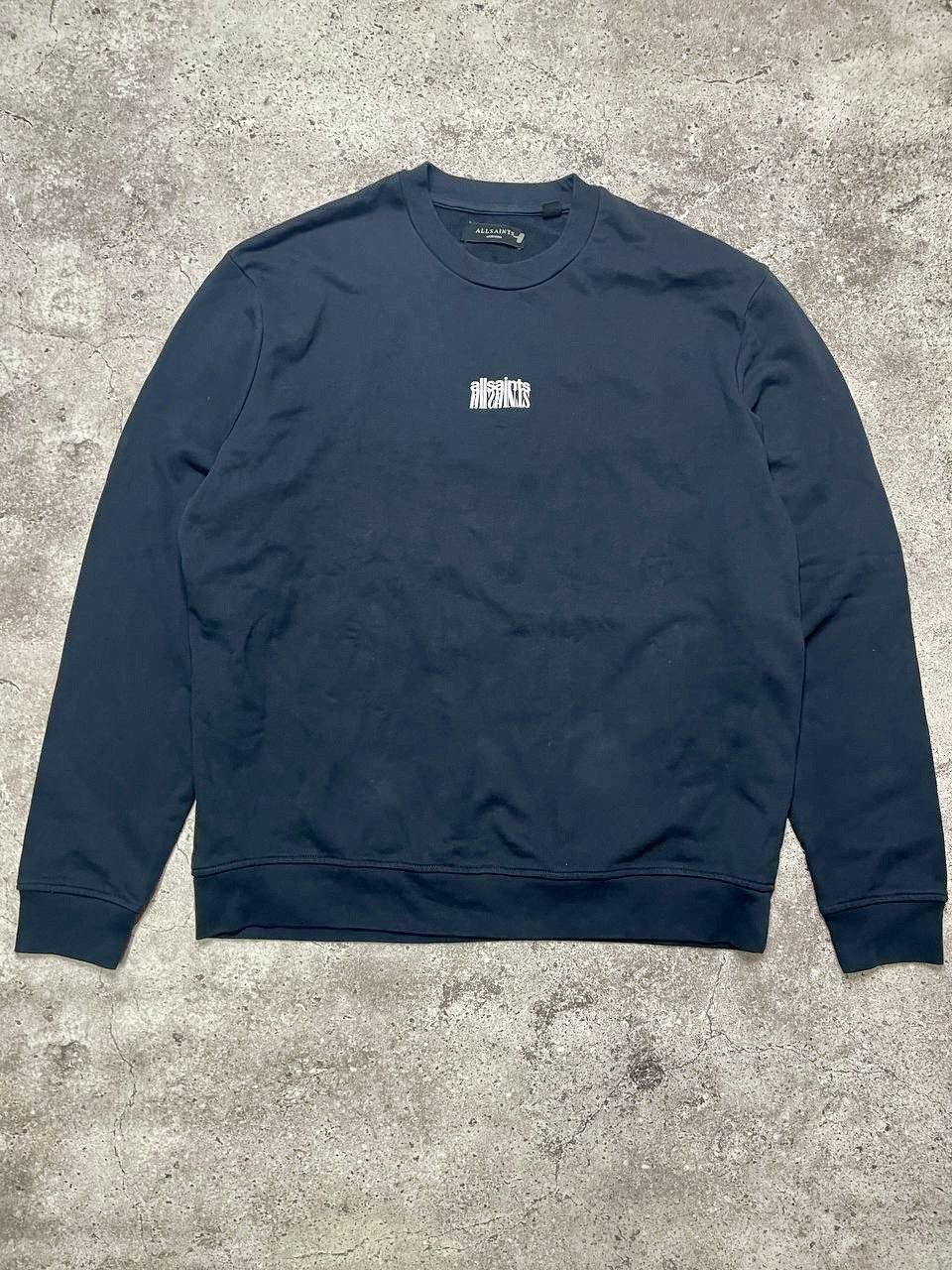 Allsaints × Vintage Allsaints Vintage Big Center Logo Sweatshirt Size US L / EU 52-54 / 3 - 1 Thumbnail