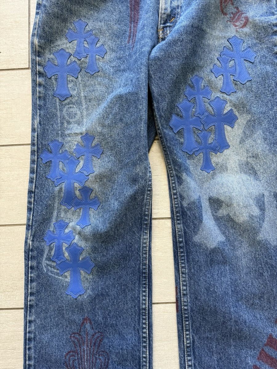 Chrome Hearts CHROME HEARTS STENCIL JEANS Size US 34 / EU 50 - 3 Thumbnail