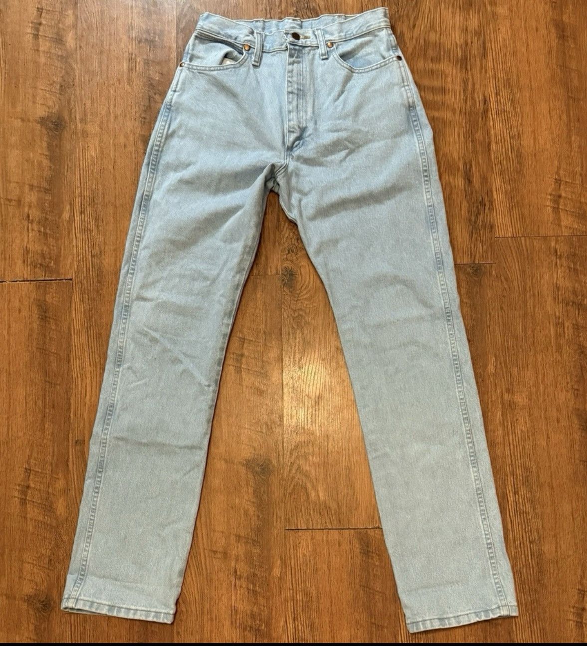 Wrangler Wrangler 10MWZGH Women's High Rise Straight Leg Jeans 11x34 Size 32" / US 10 / IT 46 - 2 Thumbnail
