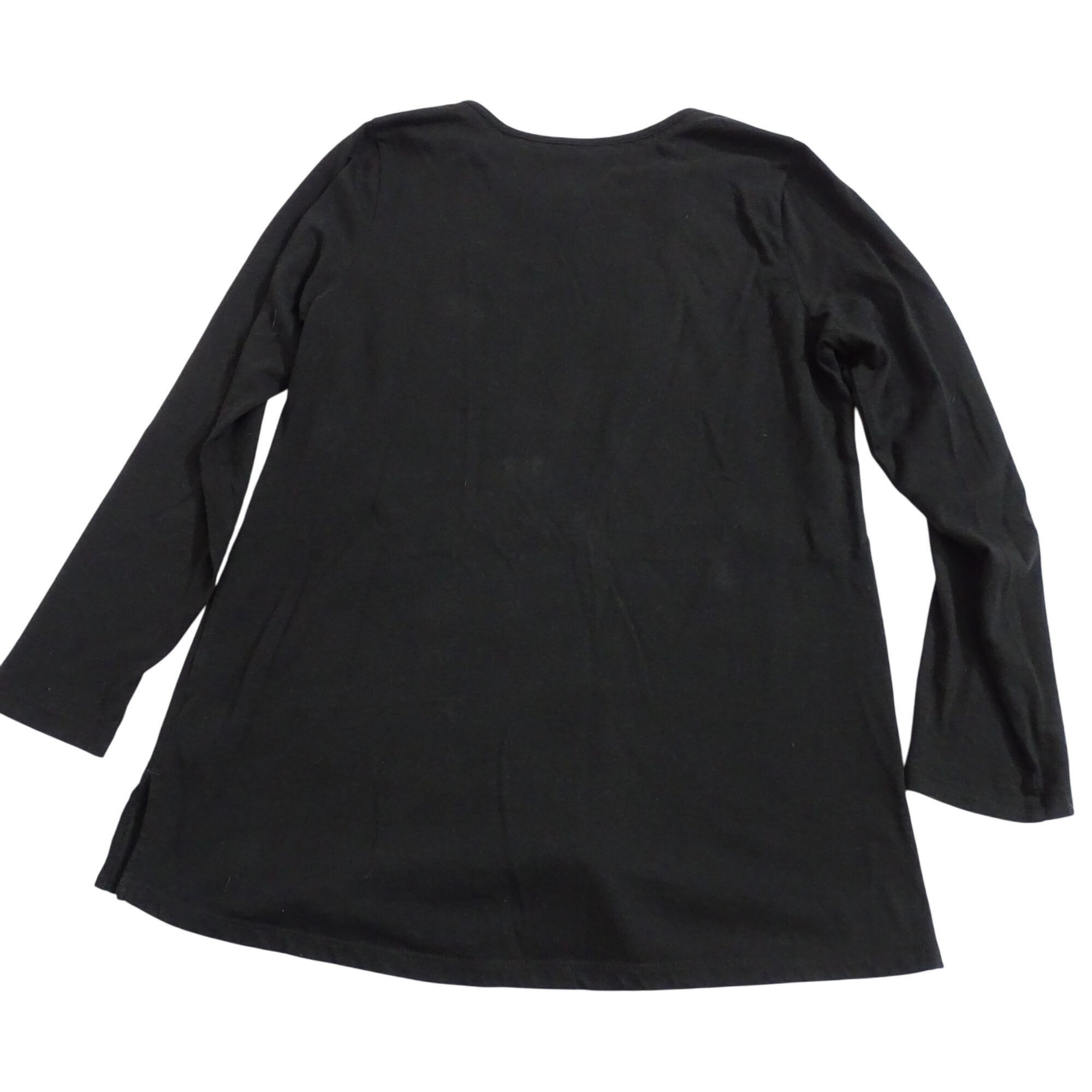 Soft Surroundings Soft Surroundings Womens Black Embroidered Button Tunic Top Size S / US 4 / IT 40 - 5 Thumbnail