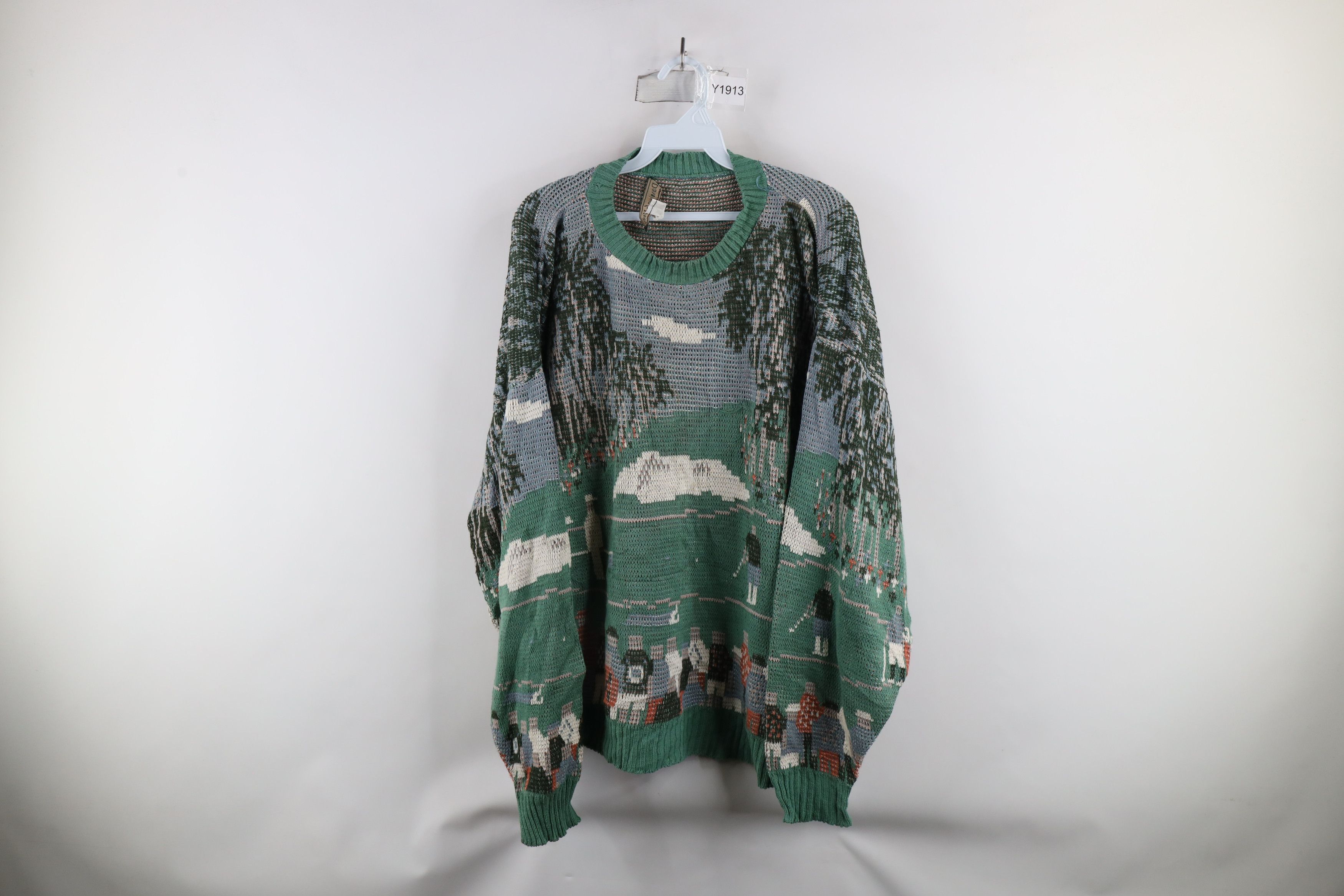 Vintage Vintage 90s Streetwear Golfing Knit Crewneck Sweater USA Size US XL / EU 56 / 4 - 1 Thumbnail
