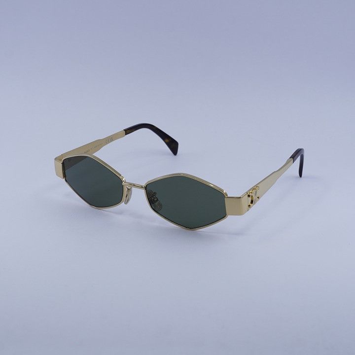 Celine Celine CL40254U 30N Sunglasses Gold Geometric Frame Size ONE SIZE - 1 Thumbnail