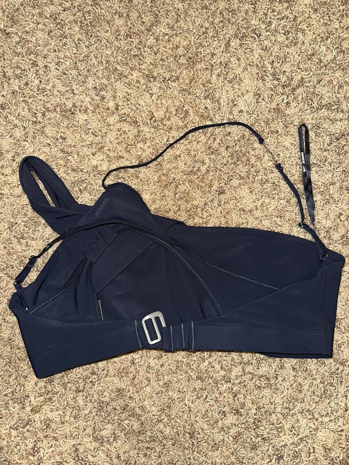 Nike Nike Women’s Jacquemus La Brassière Drapée Dark Obsidian Sport Bra Size ONE SIZE - 6 Thumbnail
