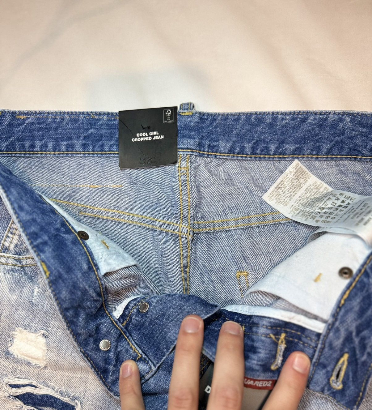 Dsquared2 *$995* 5 Pocket Navy Cool Girl Cropped Jean Size 2 24/25 NWT Size 26" / US 2 / IT 38 - 7 Thumbnail