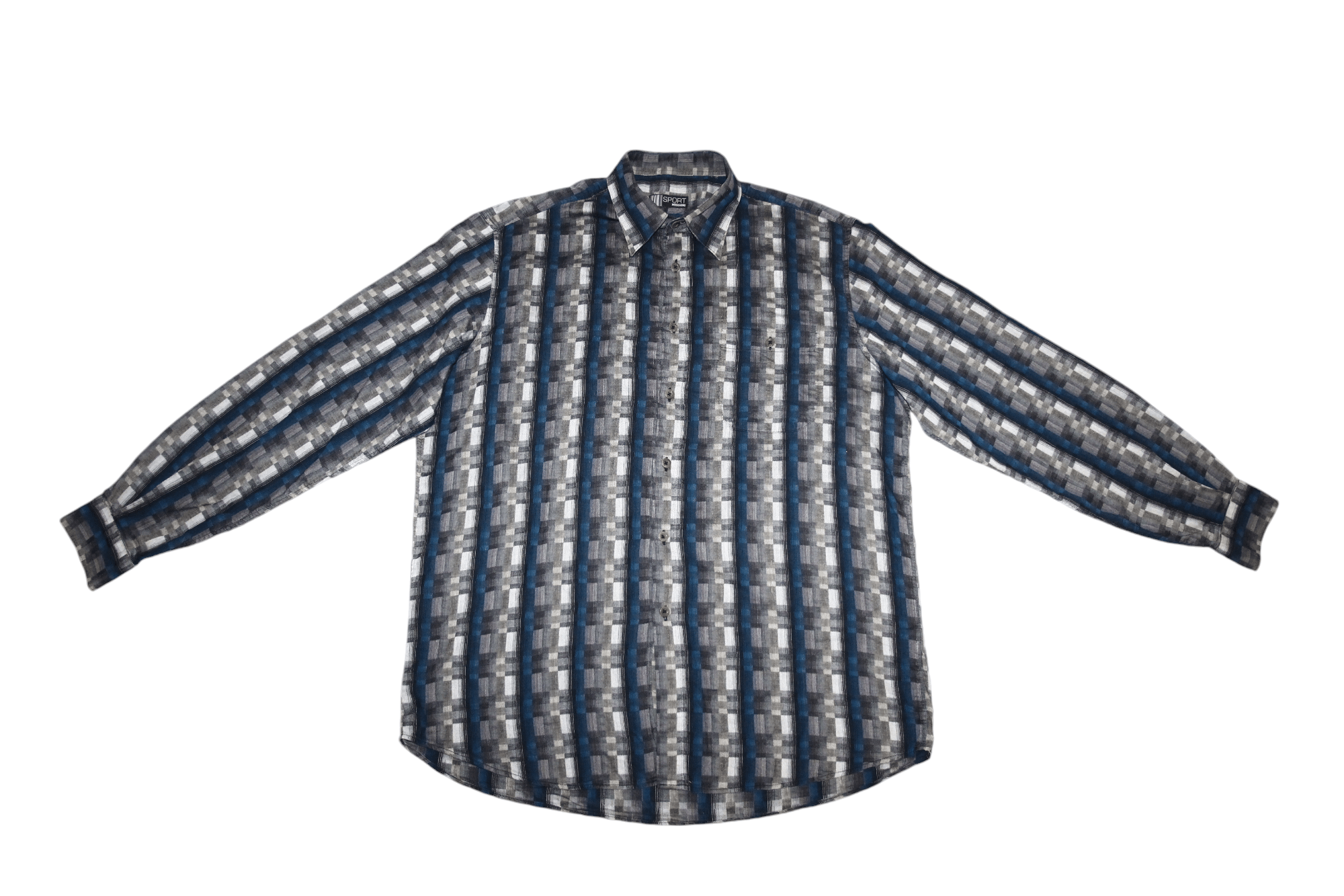 Missoni Missoni Sport linen cotton gingham gradient checker shirt Size US XXL / EU 58 / 5 - 4 Thumbnail