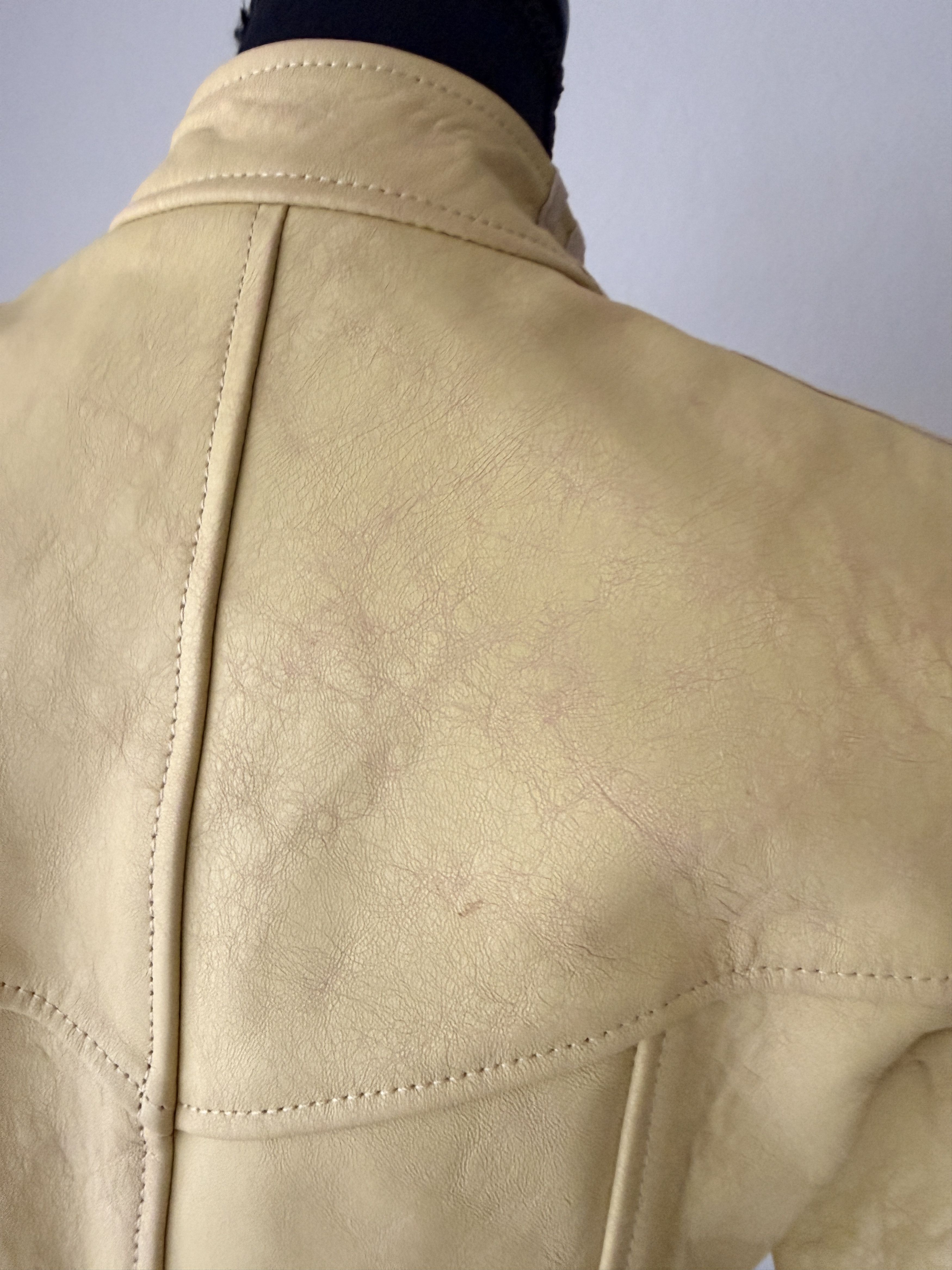 KNWLS KNWLS Claw Jacket Distressed Yellow Lambskin Size 12 NWT Size XL / US 12-14 / IT 48-50 - 6 Thumbnail