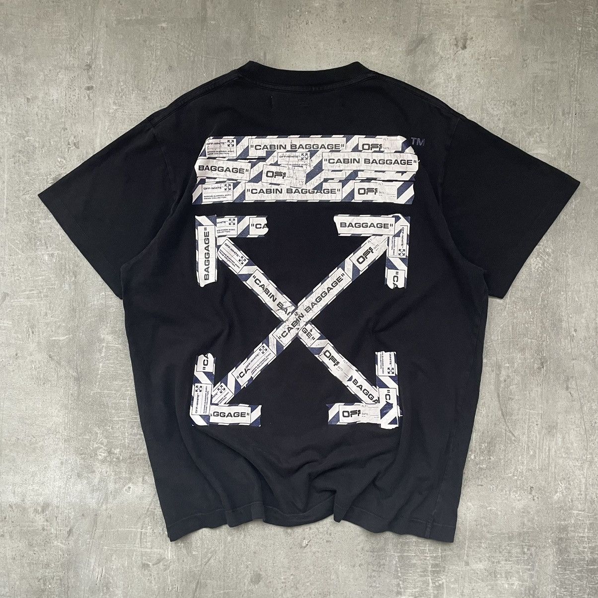 Off-White Airport Tape Arrows Tee | Grailed